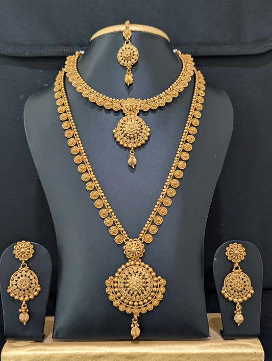 Gold plated Bridal combo set - D4 - Simpliful