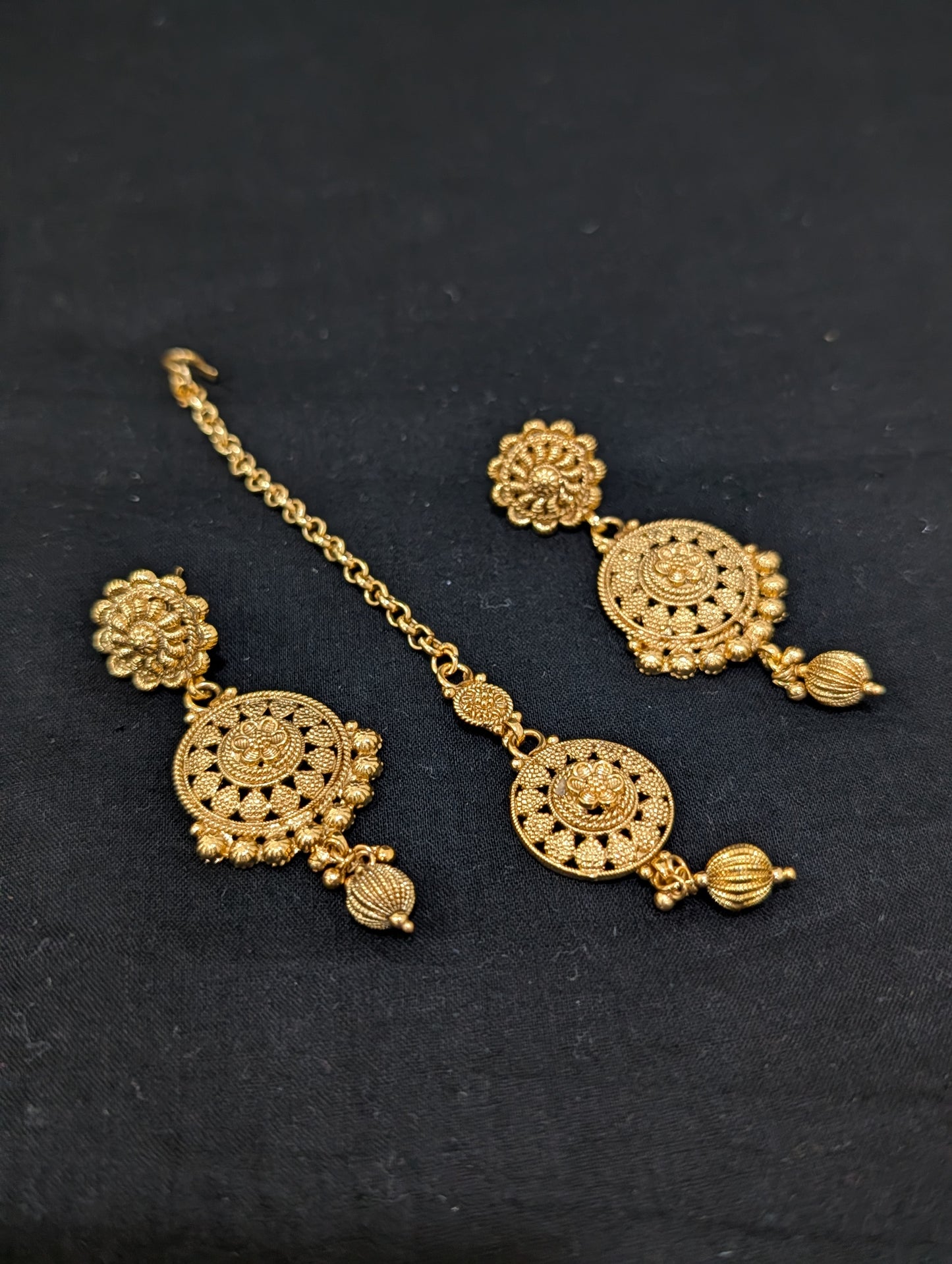 Gold plated Bridal combo set - D4 - Simpliful
