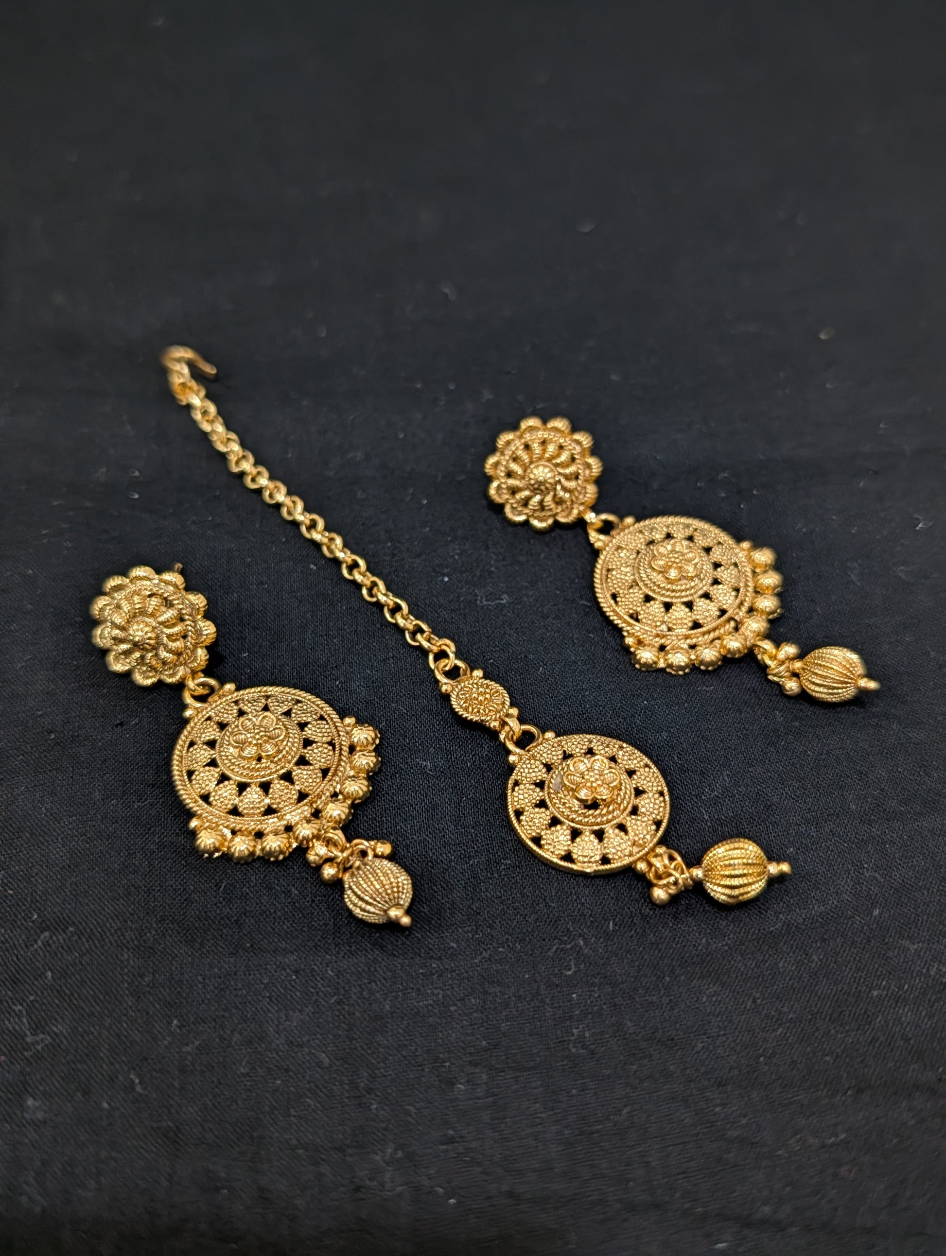 Gold plated Bridal combo set - D4 - Simpliful