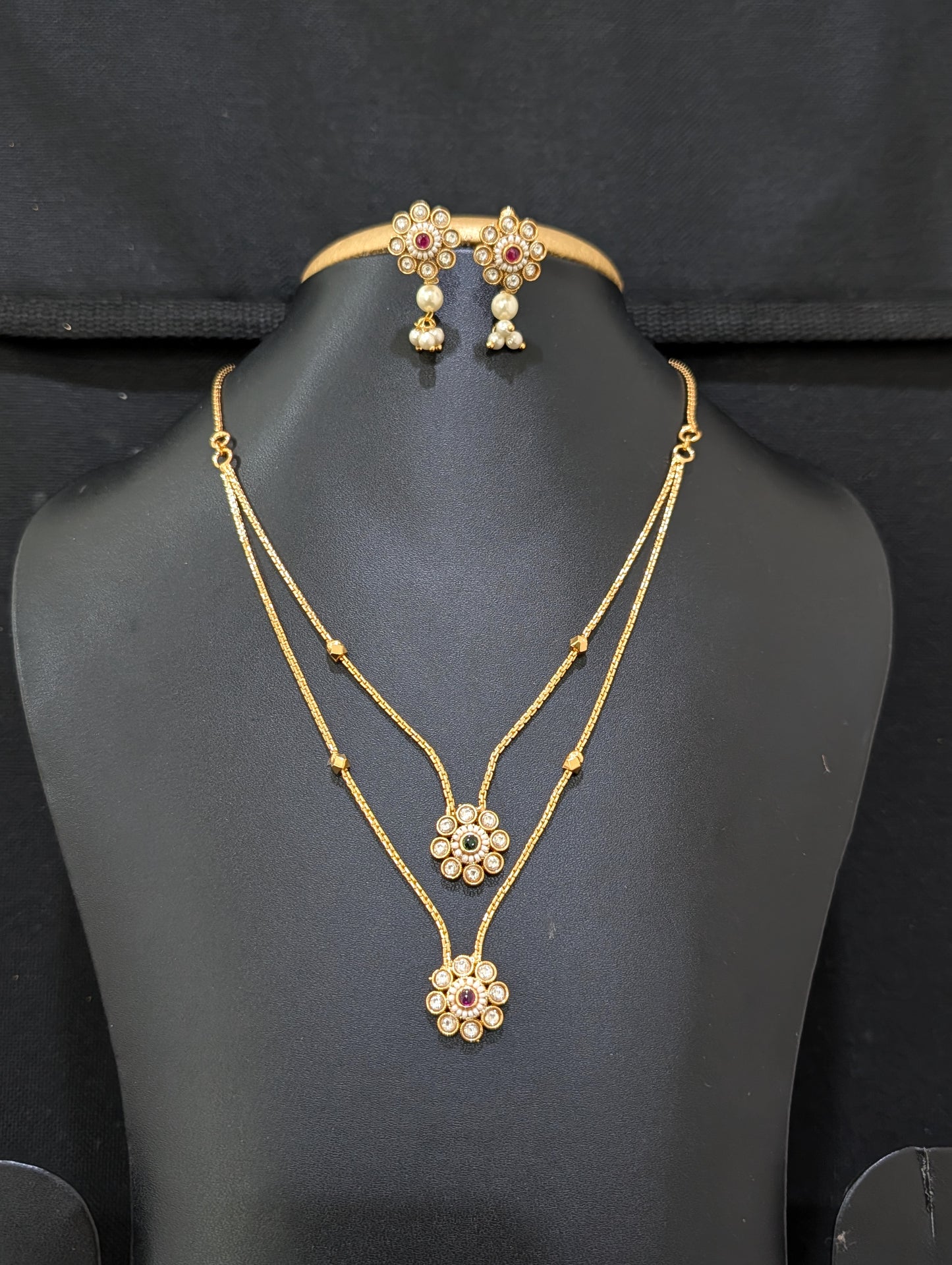 Minimalistic dual layer Choker Necklace set - Simpliful