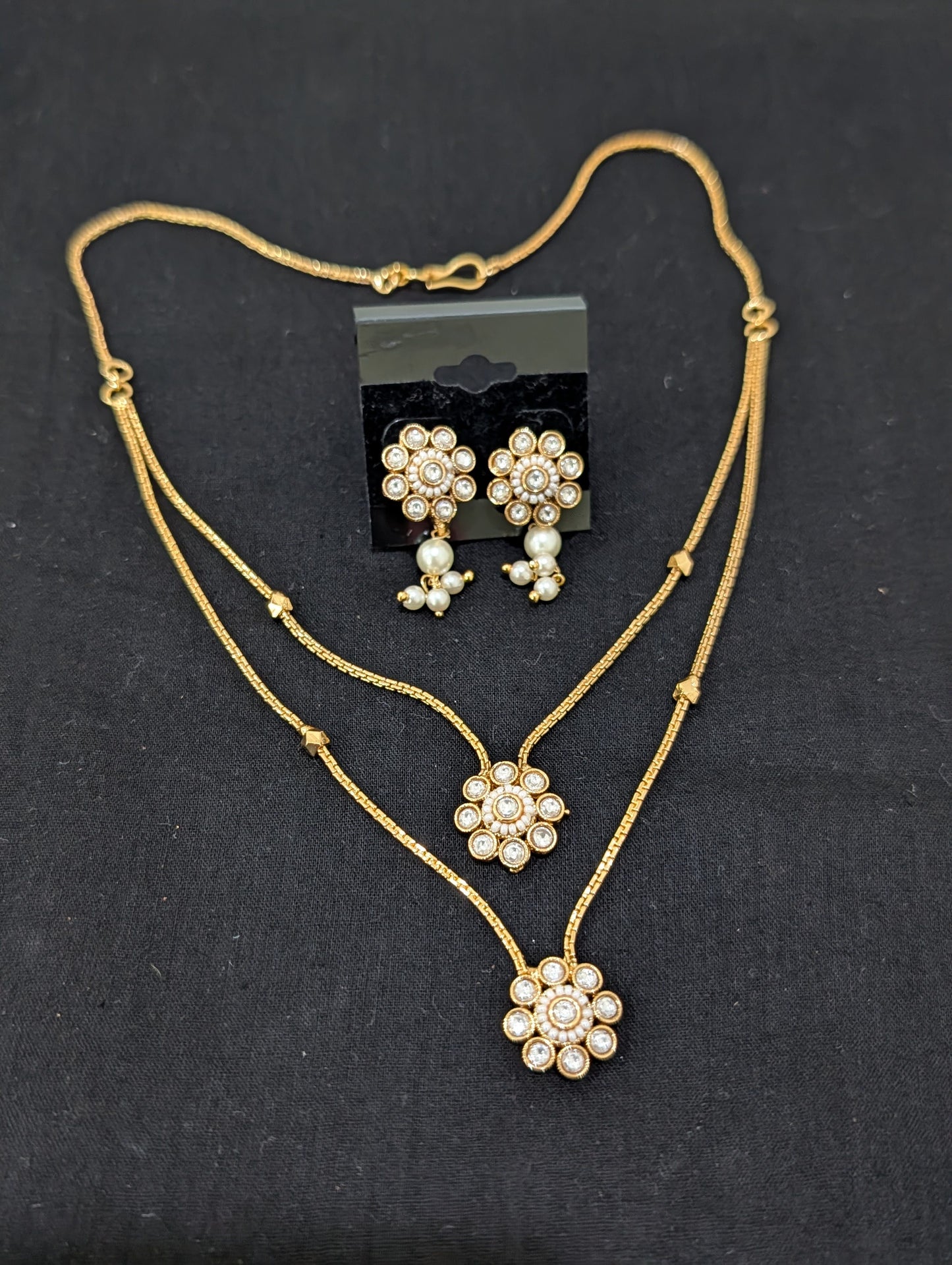 Minimalistic dual layer Choker Necklace set - Simpliful