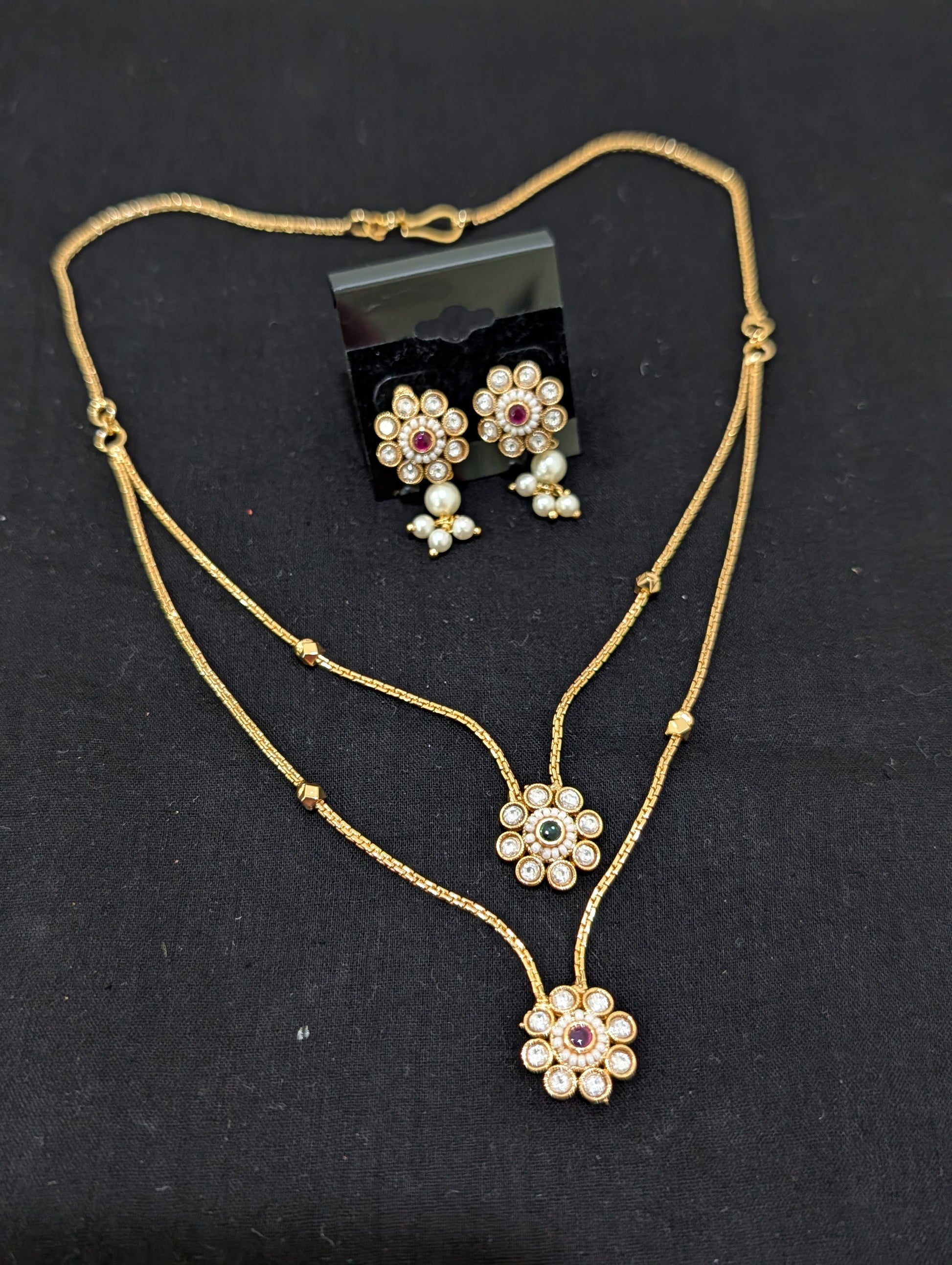 Minimalistic dual layer Choker Necklace set - Simpliful
