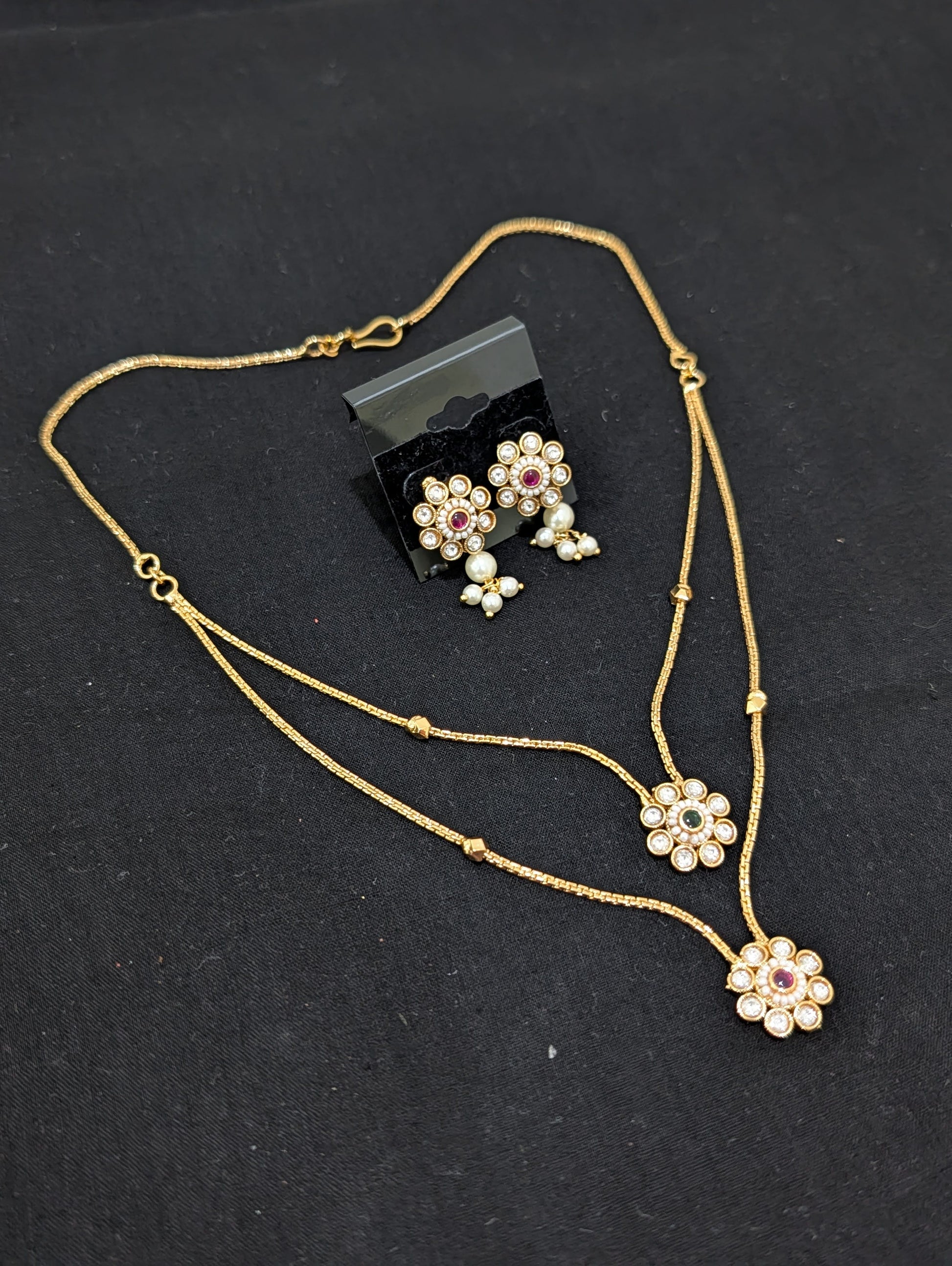 Minimalistic dual layer Choker Necklace set - Simpliful