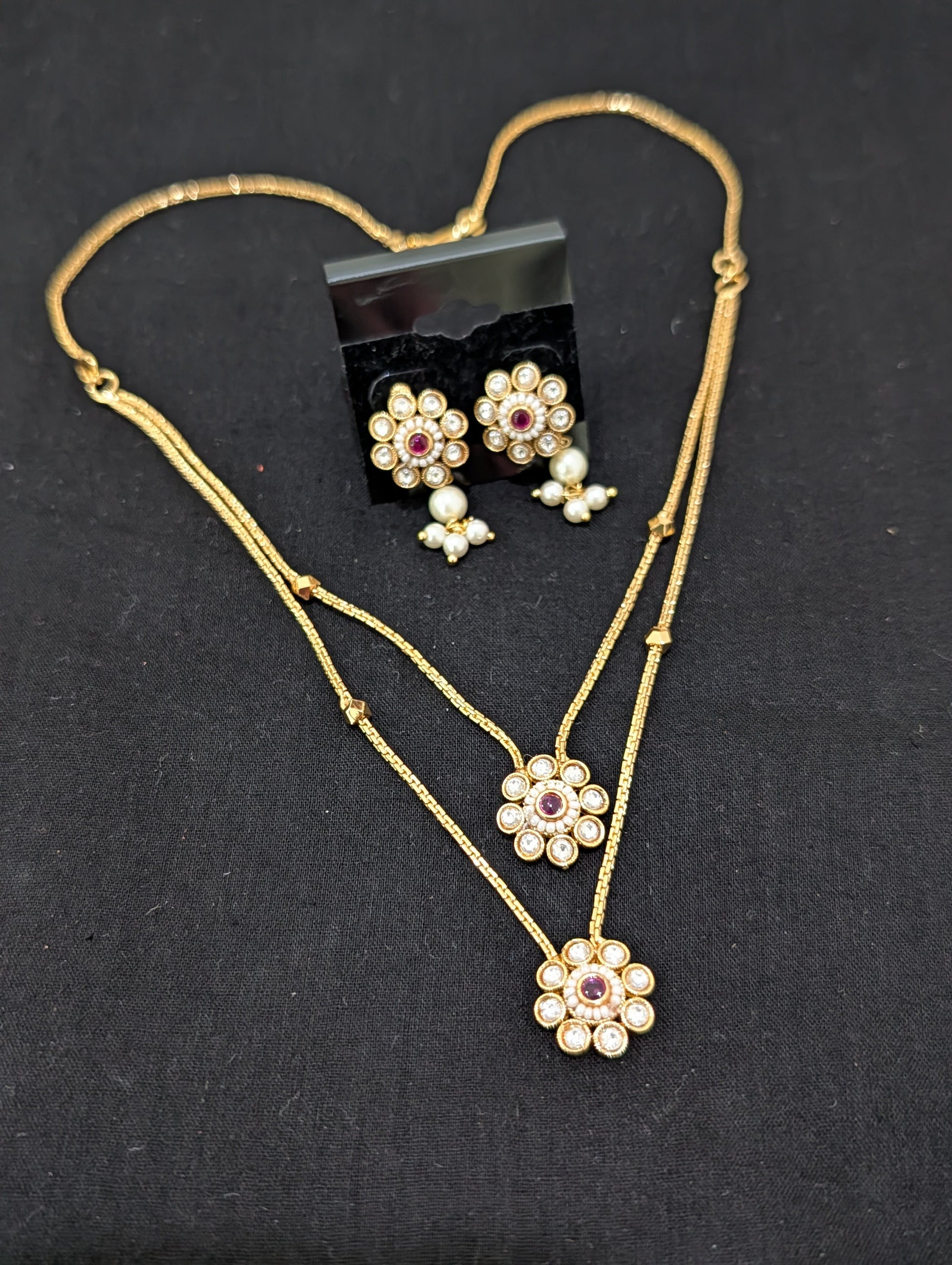 Minimalistic dual layer Choker Necklace set - Simpliful