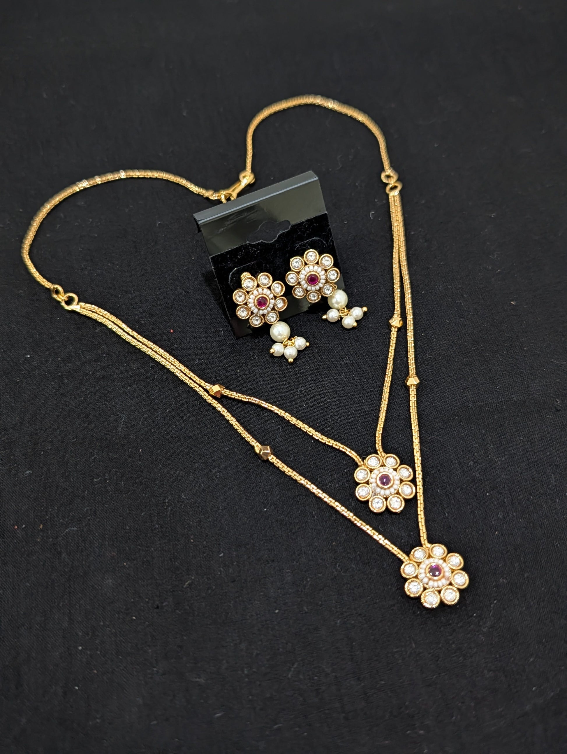 Minimalistic dual layer Choker Necklace set - Simpliful