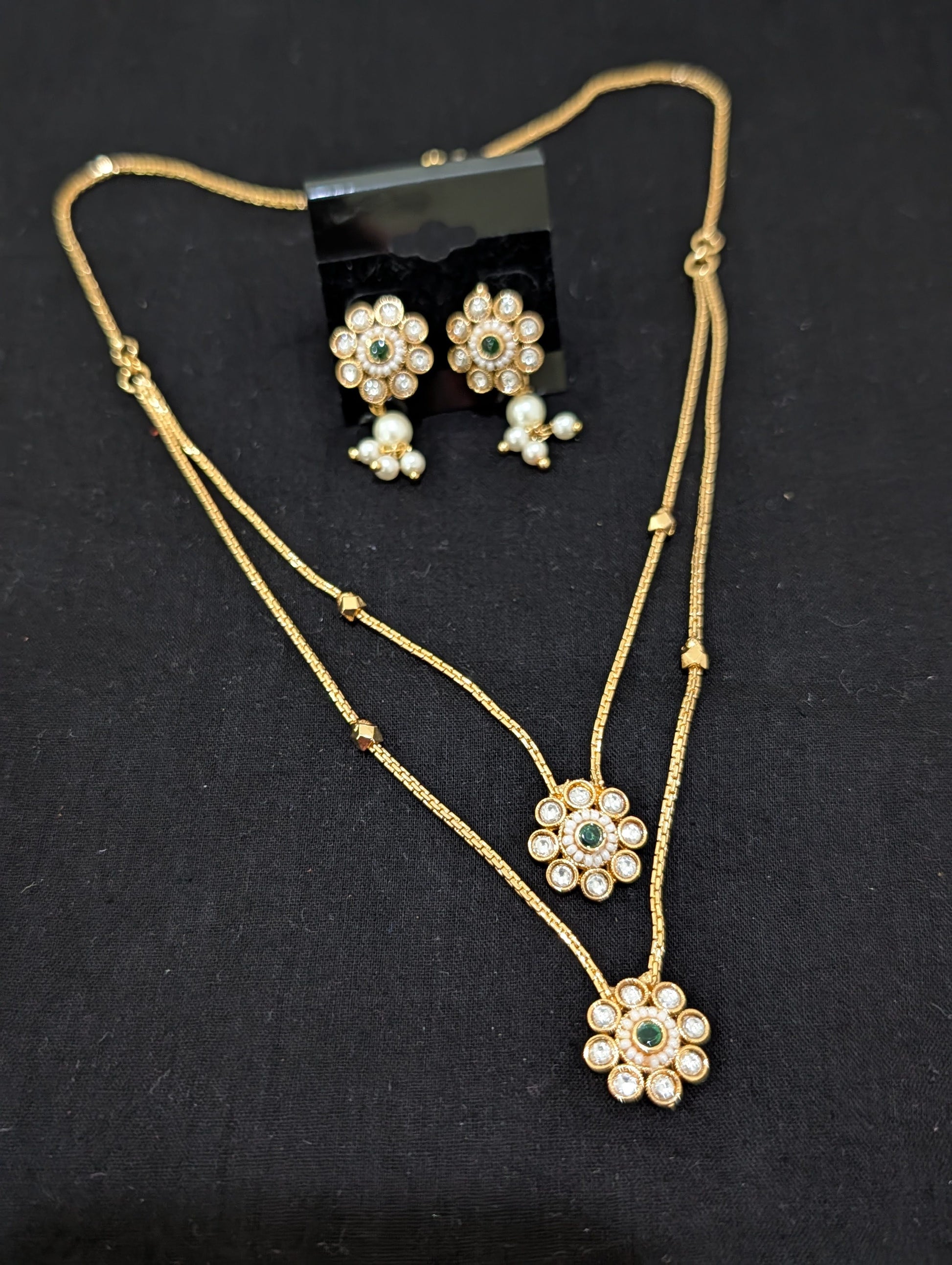 Minimalistic dual layer Choker Necklace set - Simpliful