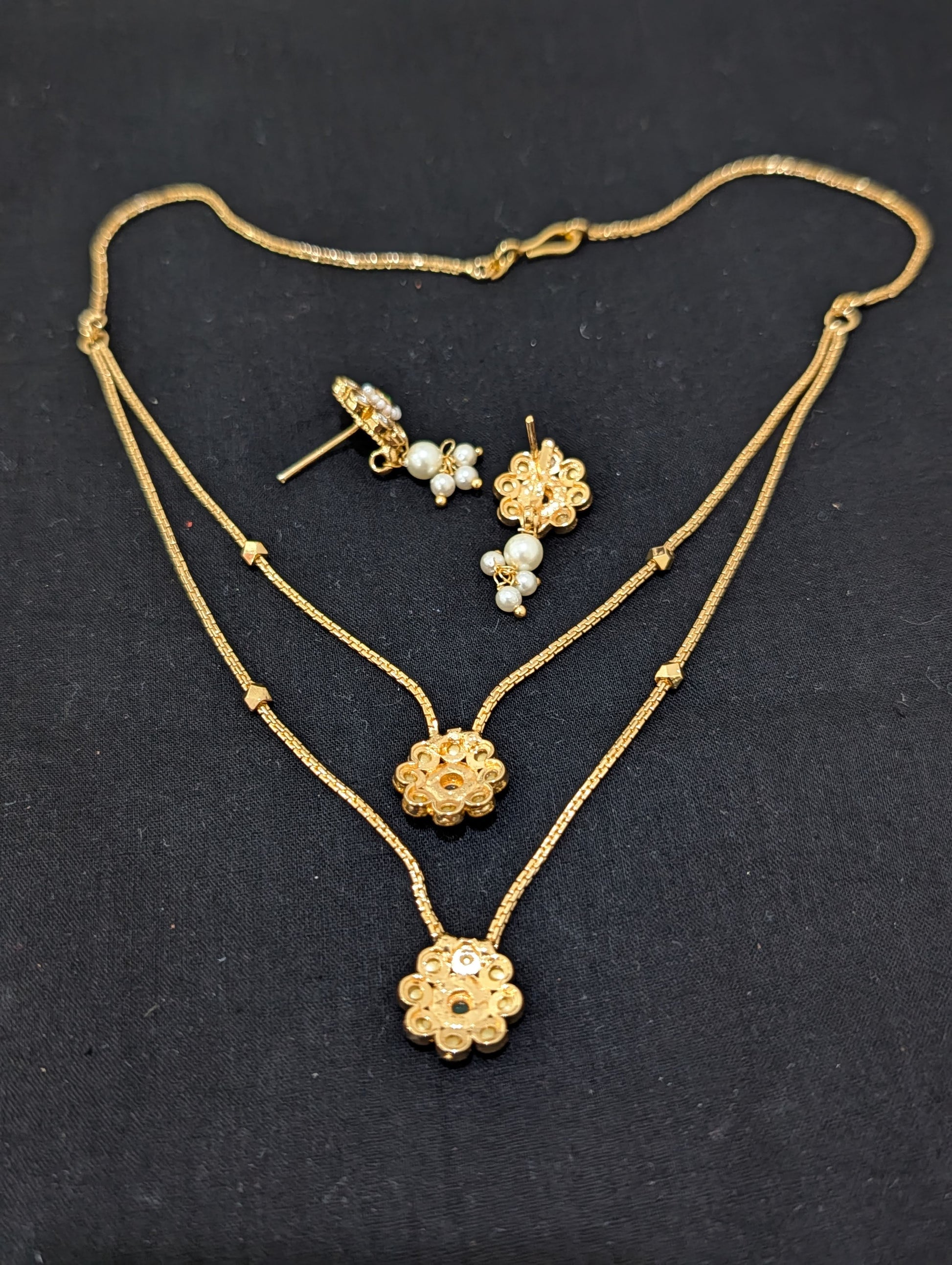 Minimalistic dual layer Choker Necklace set - Simpliful