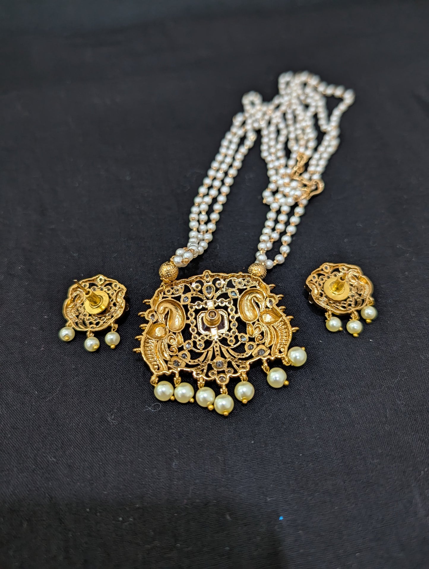 5 Colors changing Pearl strand Pendant set - Simpliful