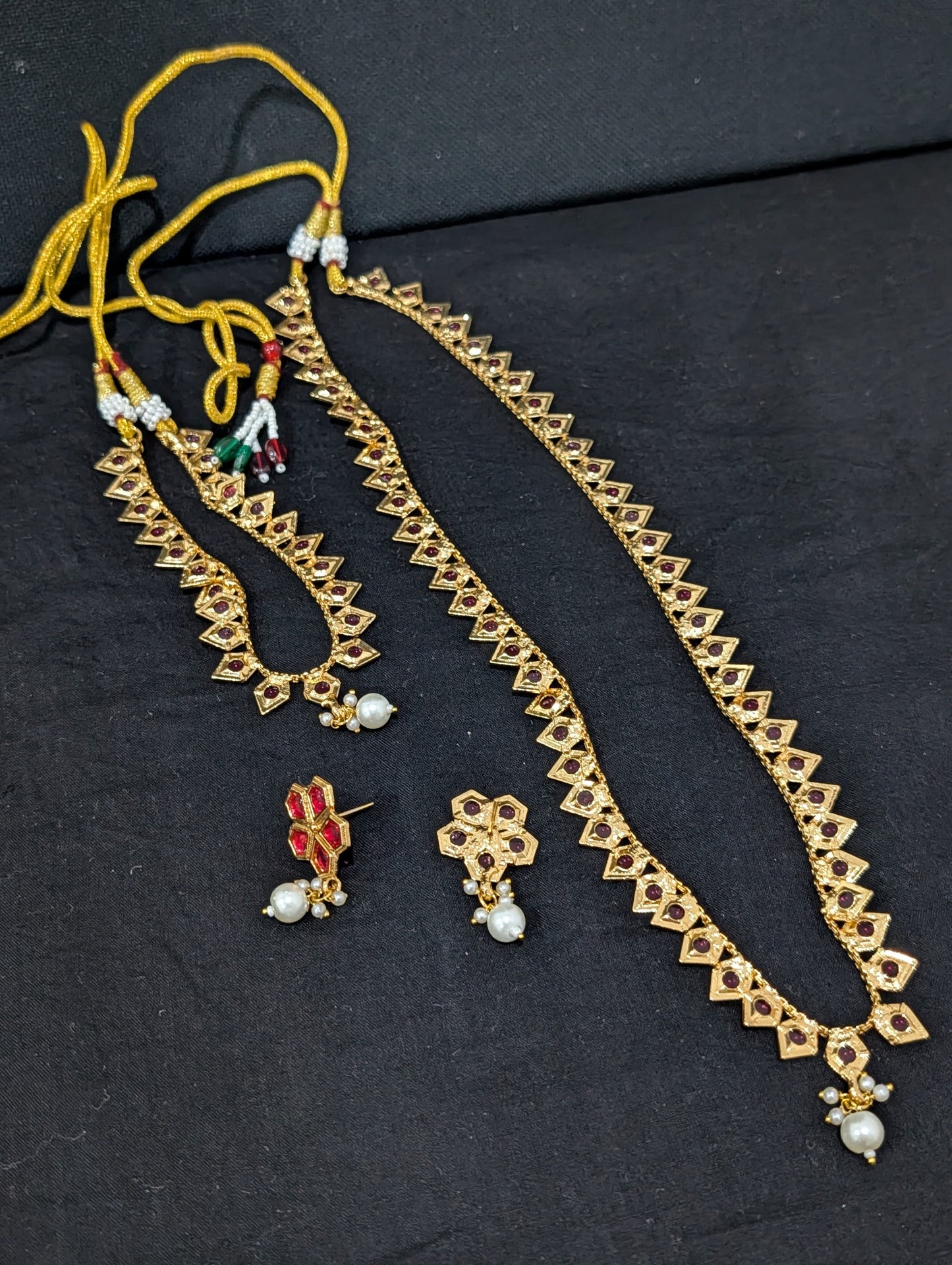 Kemp stone Gold plated combo set - Simpliful