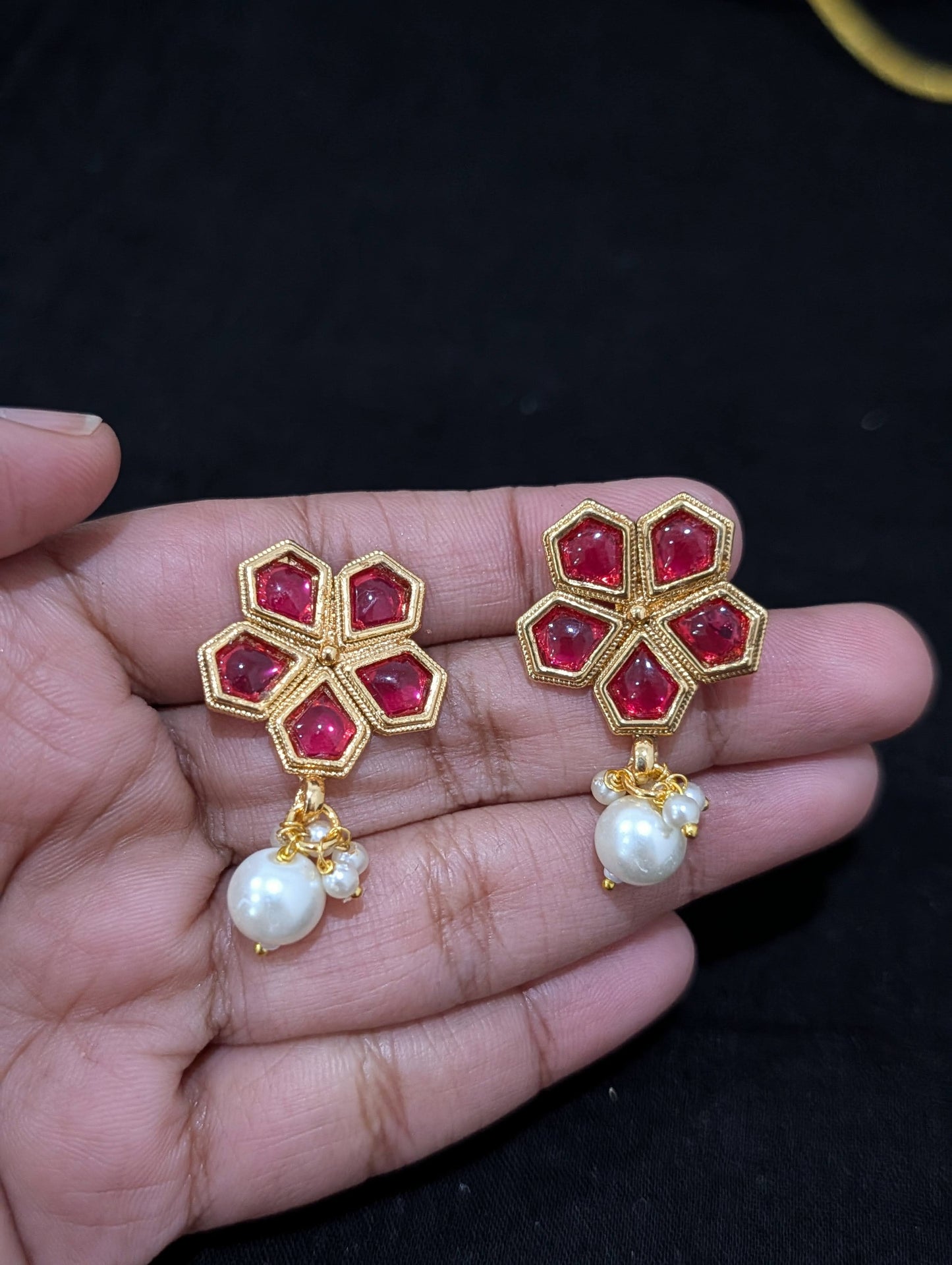 Kemp stone Gold plated combo set - Simpliful