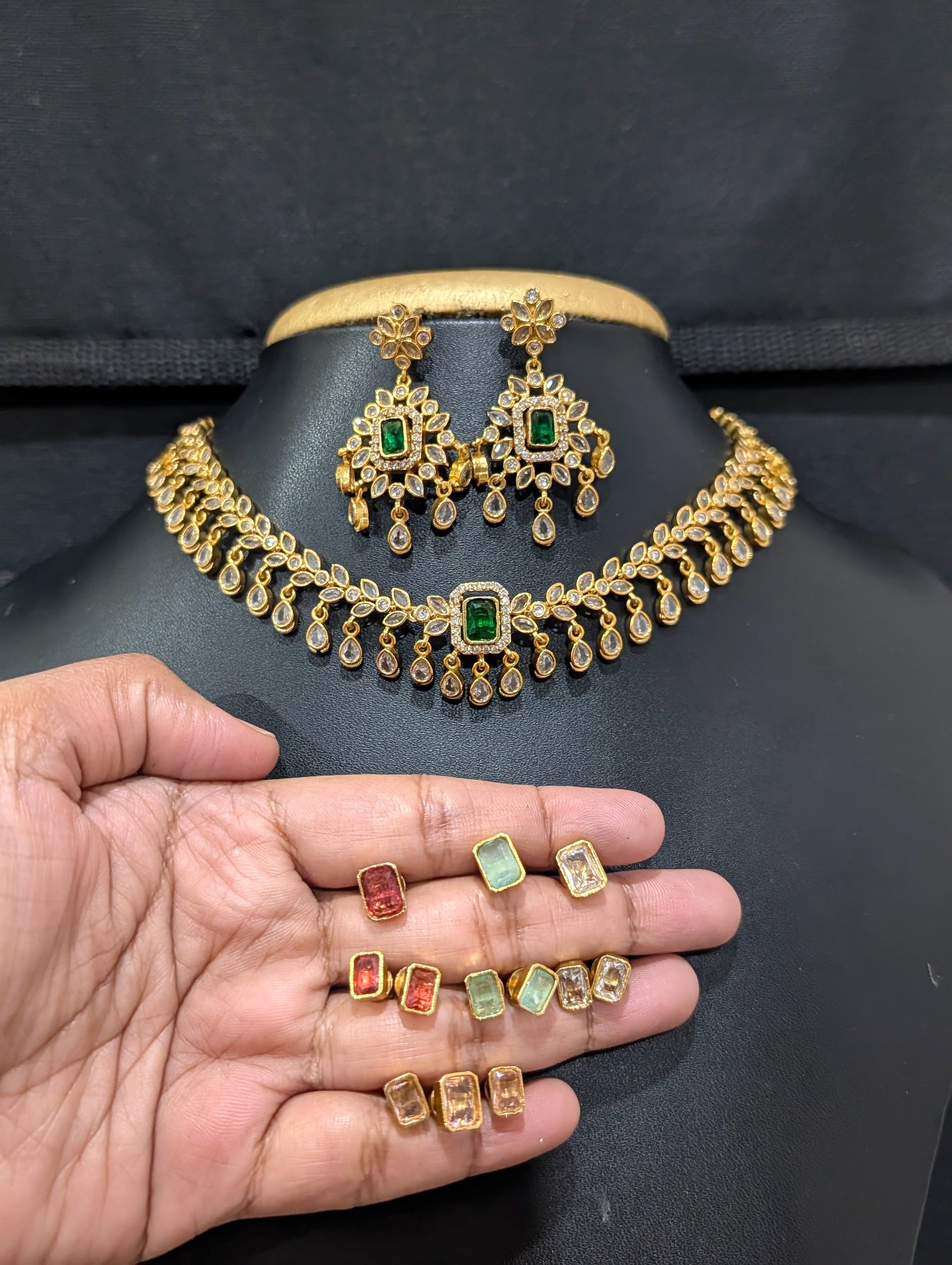 5 Colors changing Designer Choker set - Simpliful