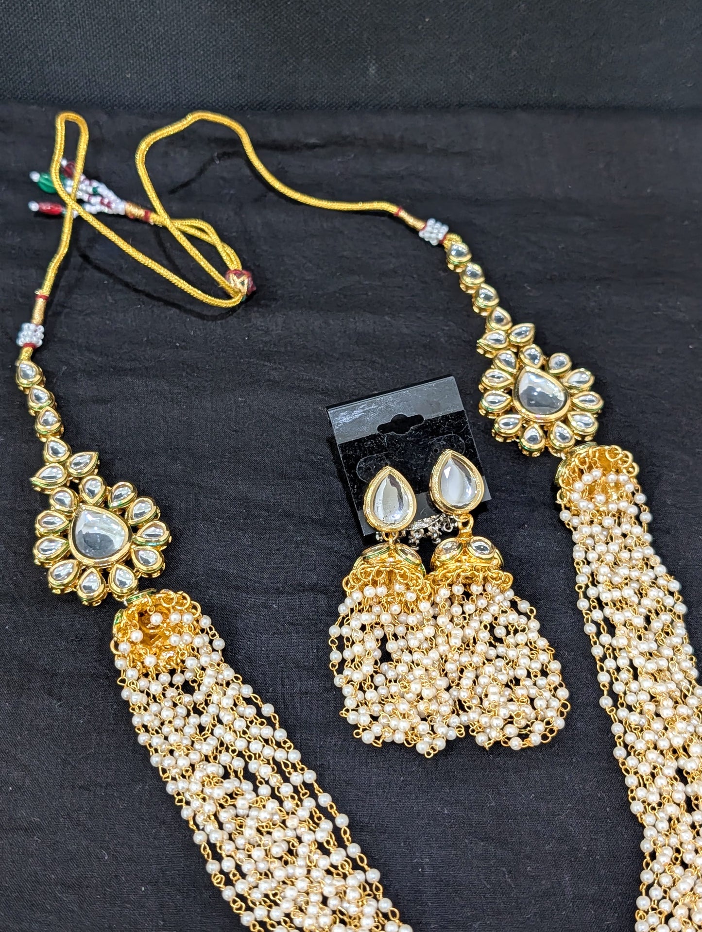 Bollywood style Kundan Haram Necklace and Earrings set