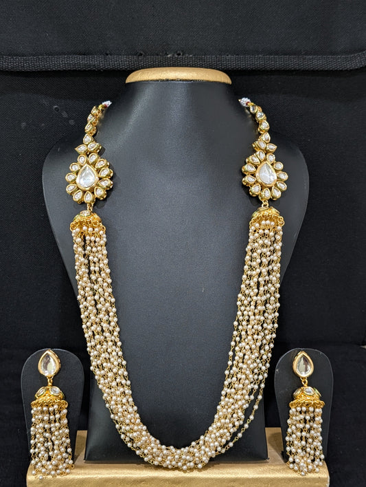 Bollywood style Kundan Haram Necklace and Earrings set