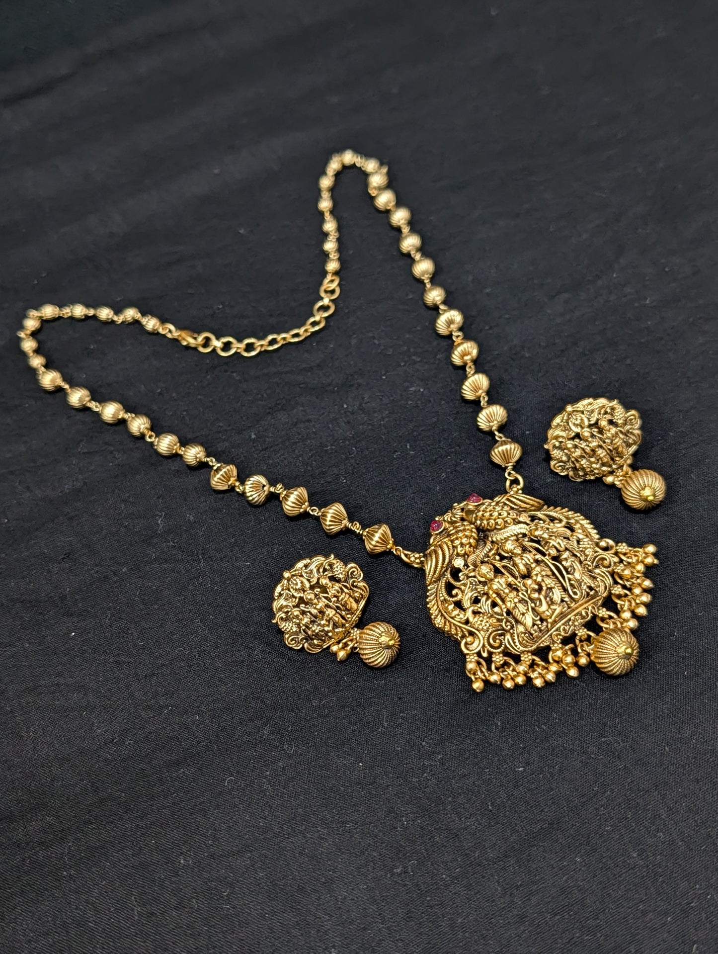 Ram Parivaar Temple Jewelry Pendant set