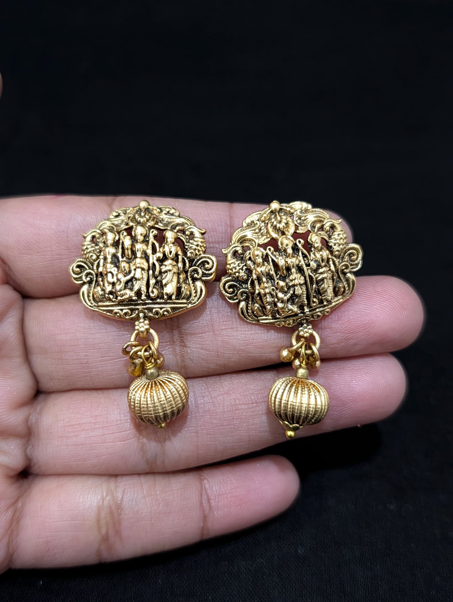 Ram Parivaar Temple Jewelry Pendant set