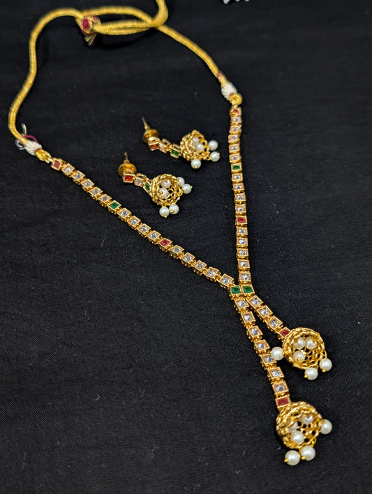 Trendy Polki Jhumka dangle Choker set