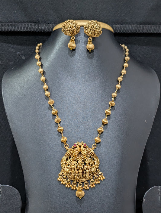 Ram Parivaar Temple Jewelry Pendant set