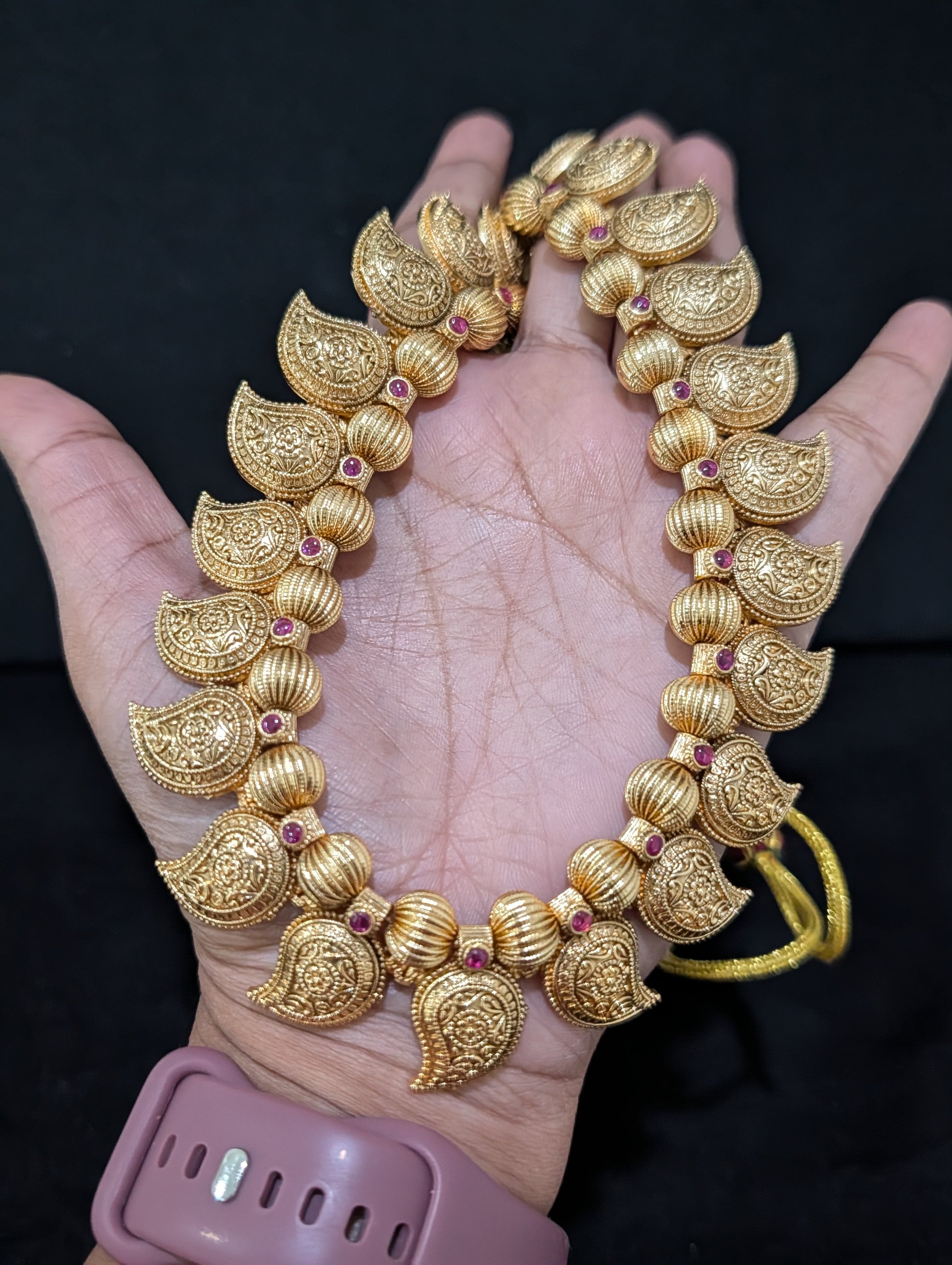 Bold Mango design Necklace and Earrings set - Simpliful