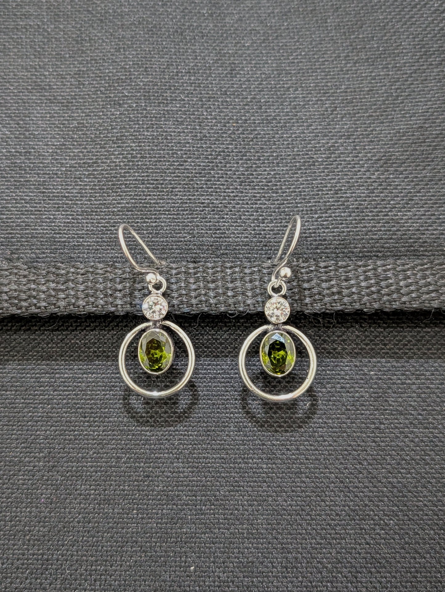 Bright silver CZ Hook drop Earrings - Simpliful