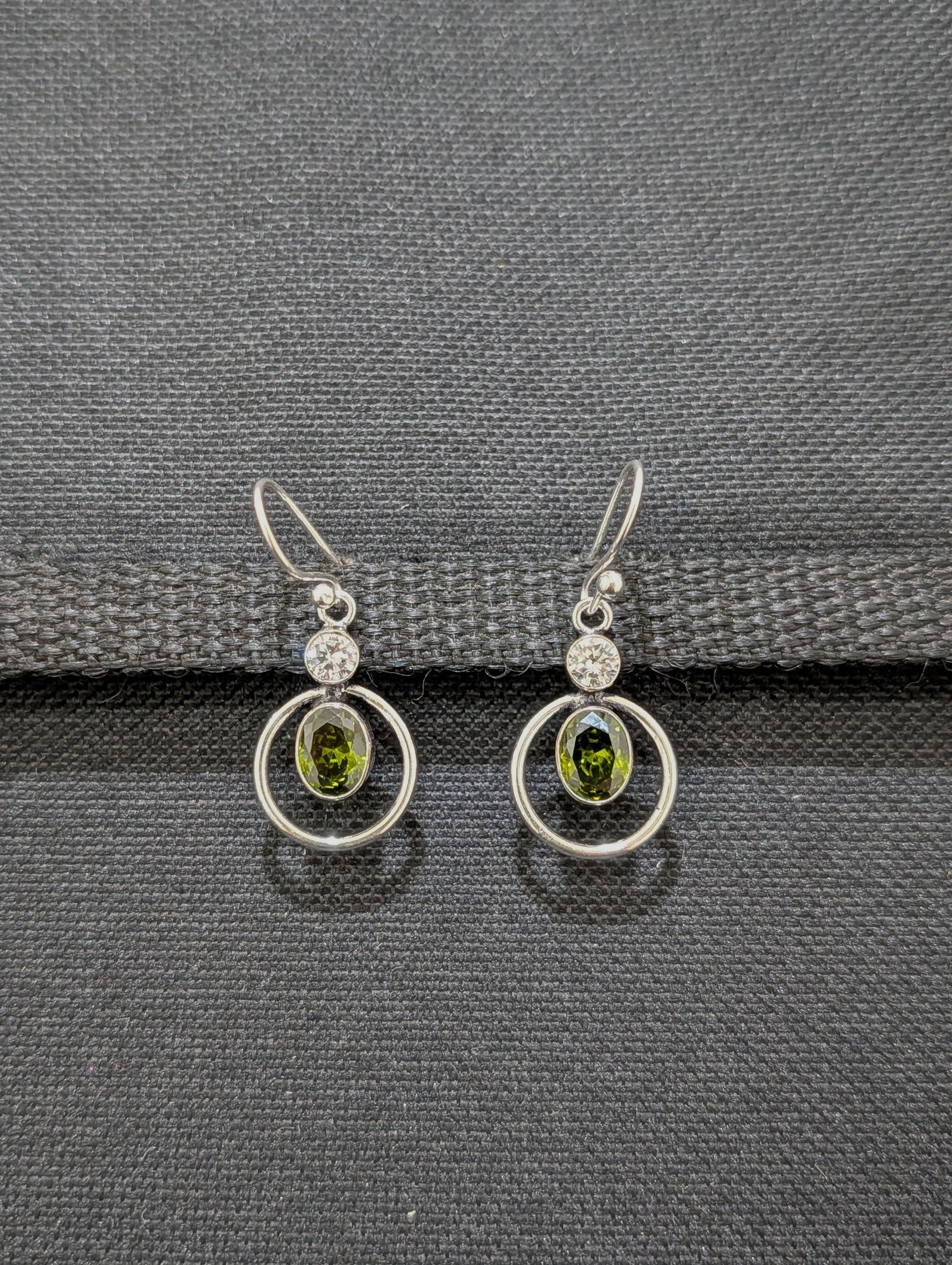 Bright silver CZ Hook drop Earrings - Simpliful