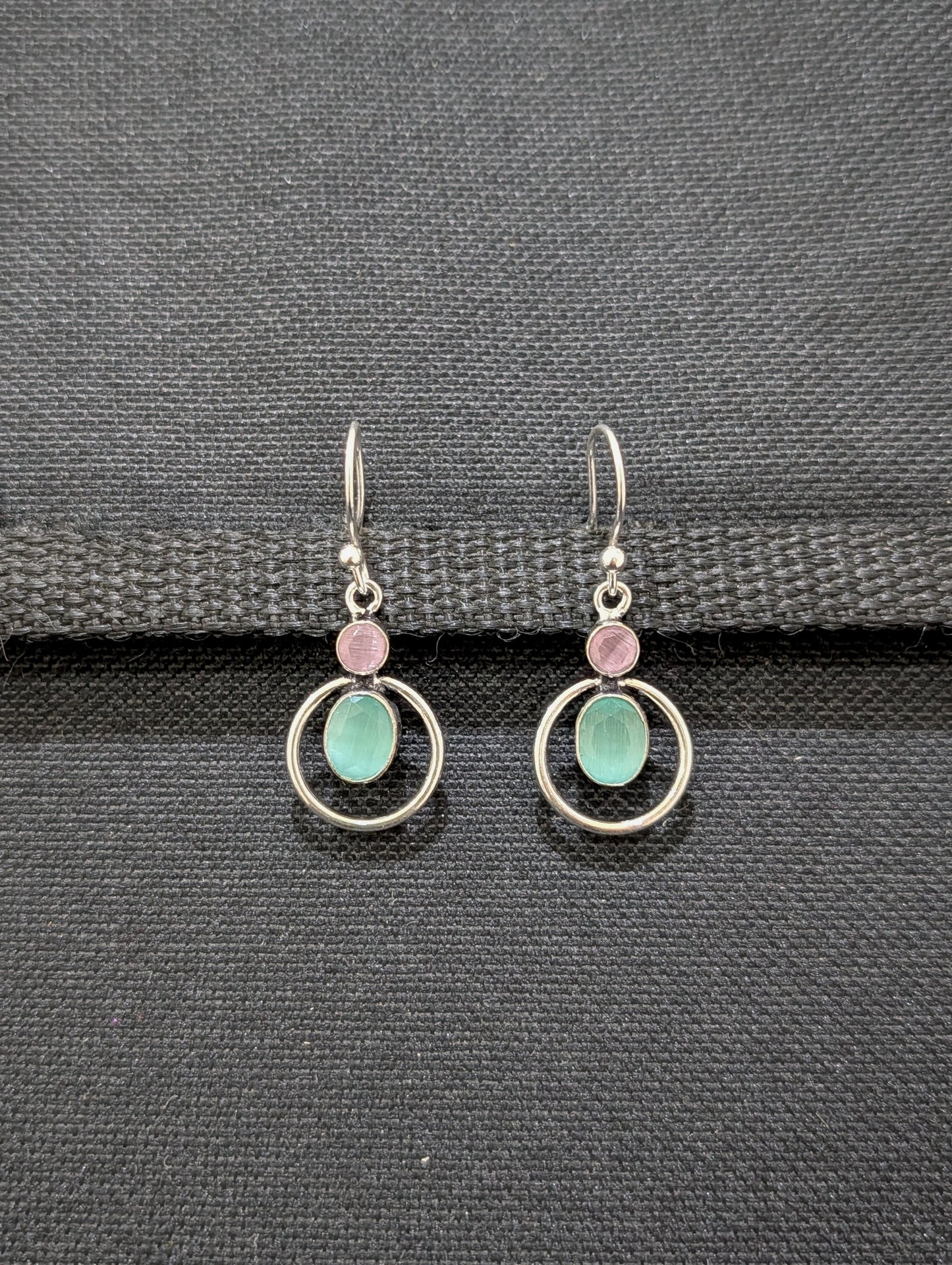 Bright silver CZ Hook drop Earrings - Simpliful