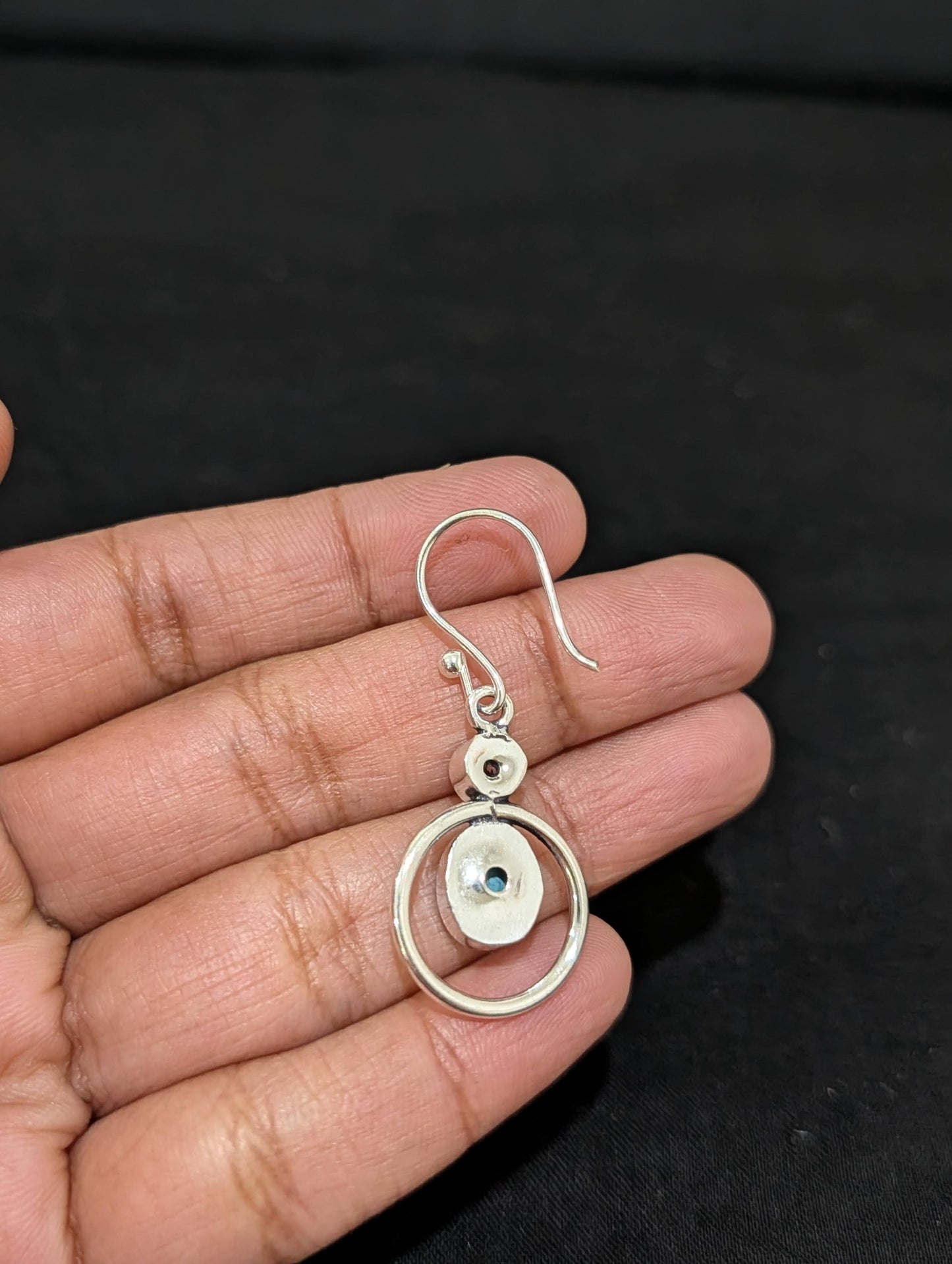 Bright silver CZ Hook drop Earrings - Simpliful