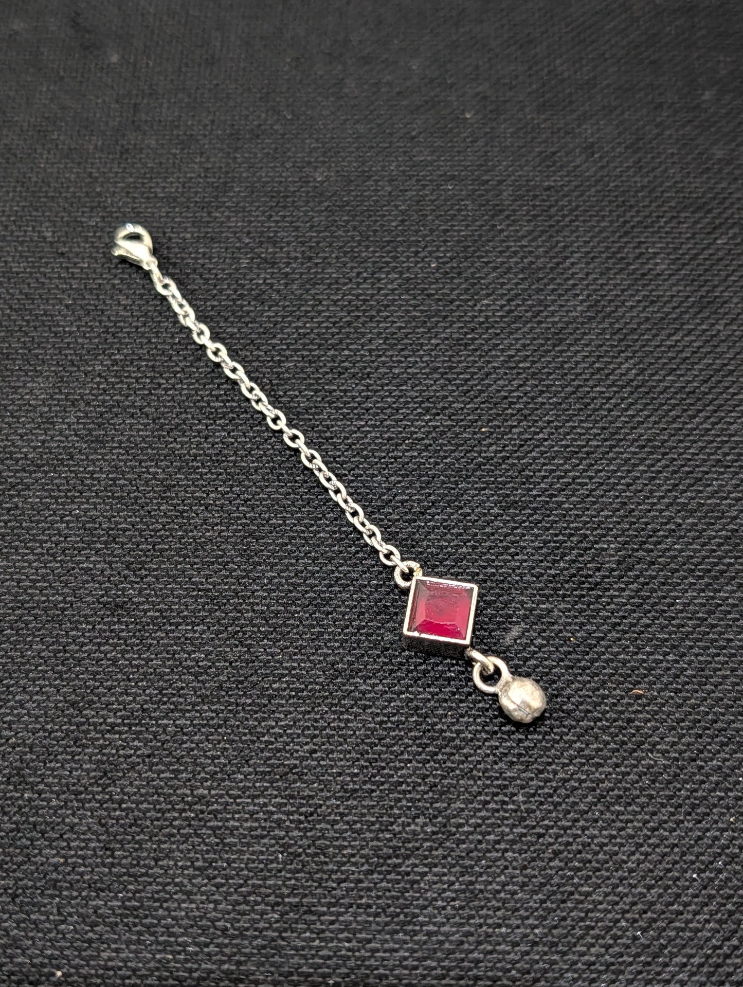 Oxidized Silver small diamond CZ Maang Tikka - Simpliful