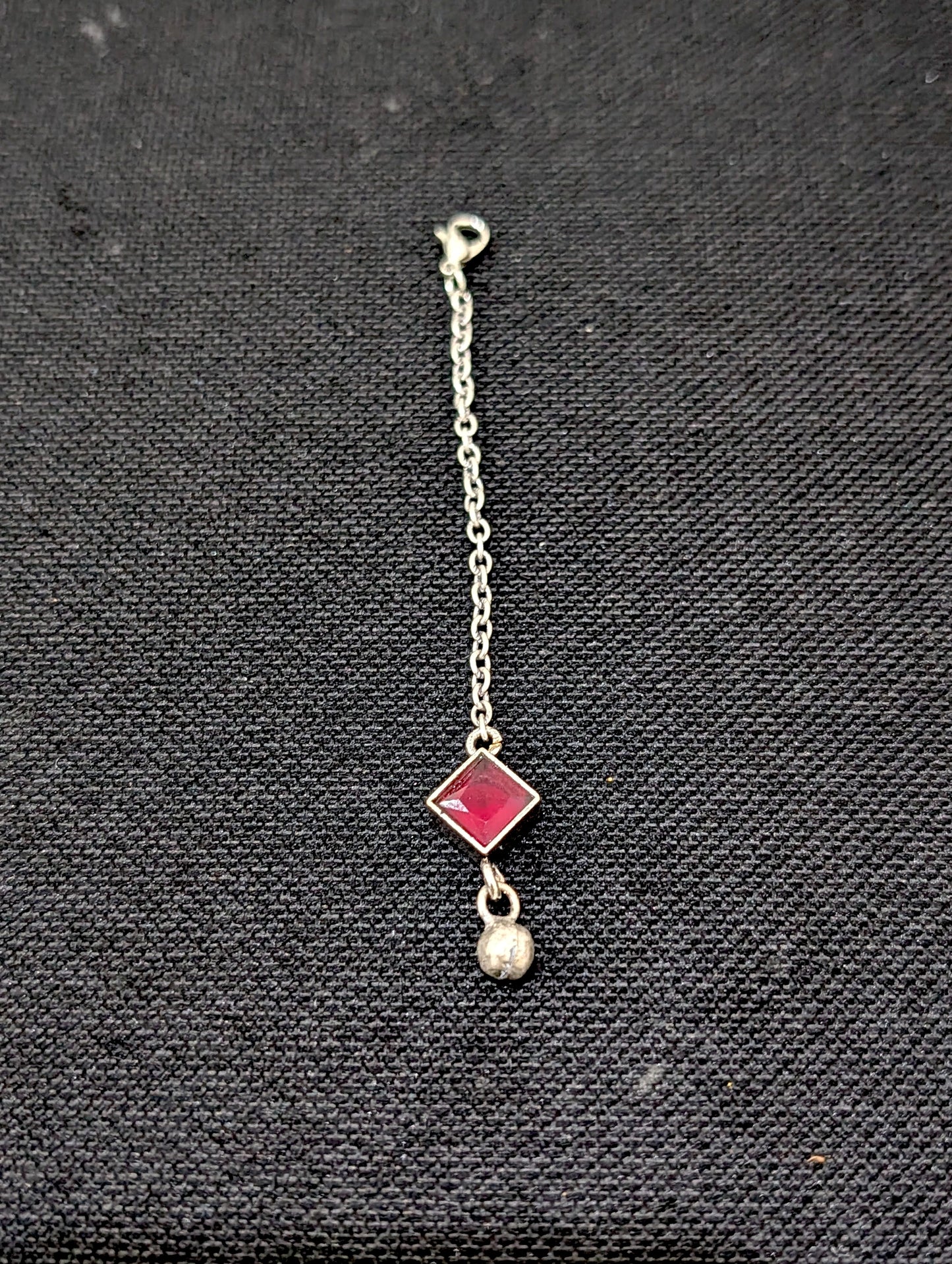 Oxidized Silver small diamond CZ Maang Tikka - Simpliful
