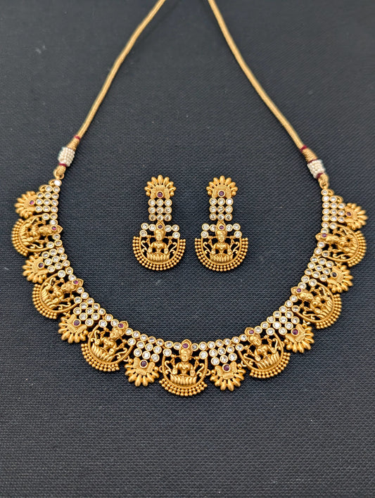 Antique Lakshmi ji Temple Jewelry Choker set