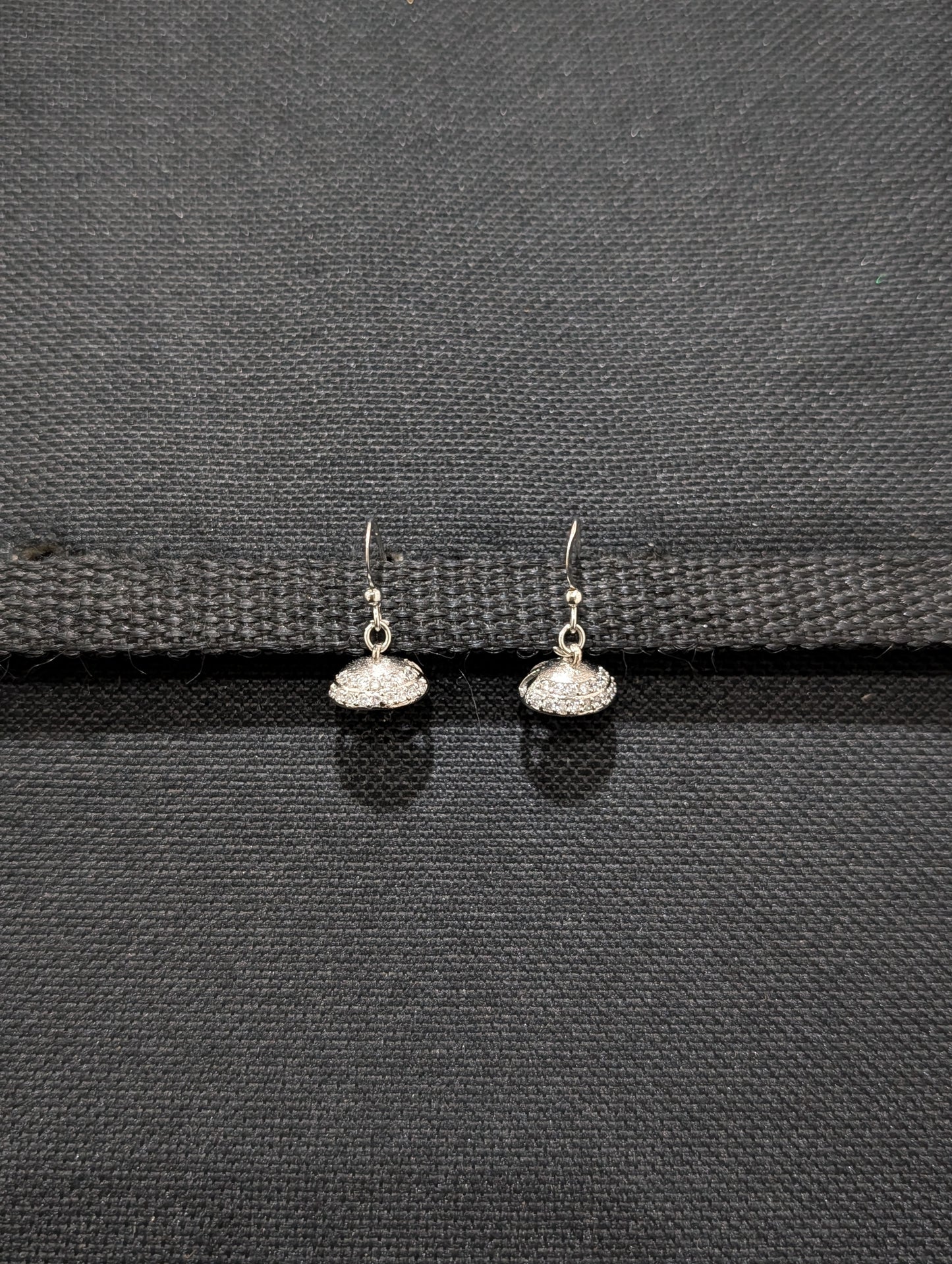 White gold plated White CZ mini hook Jhumka Earrings - Simpliful