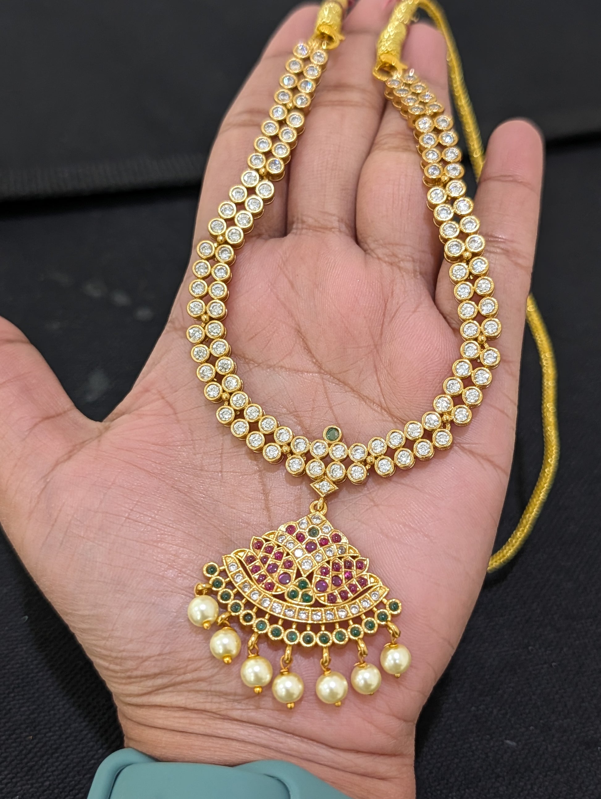 Traditional Arc Pendant Necklace set - Simpliful