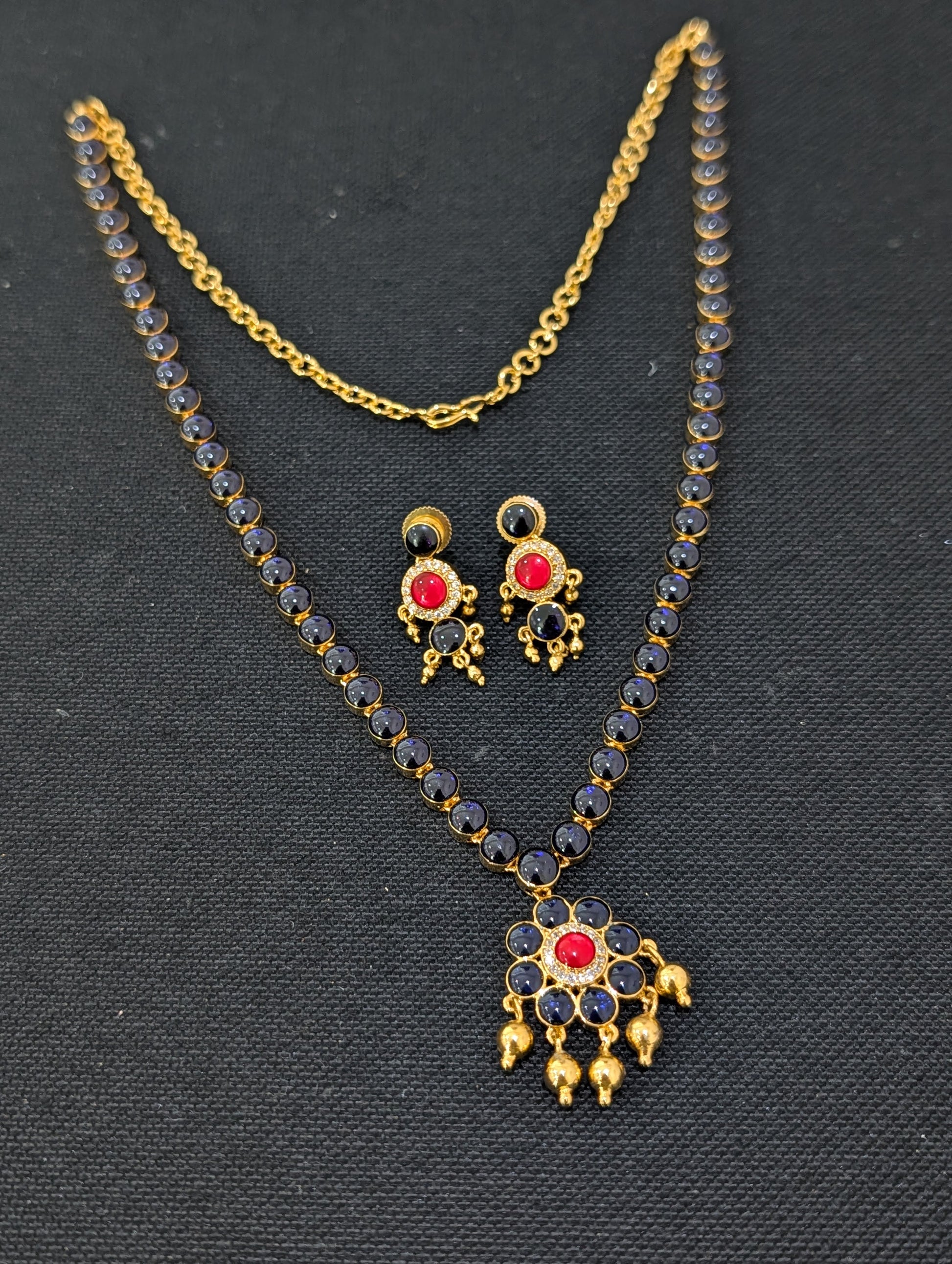 Kemp stone Long Necklace set - Simpliful