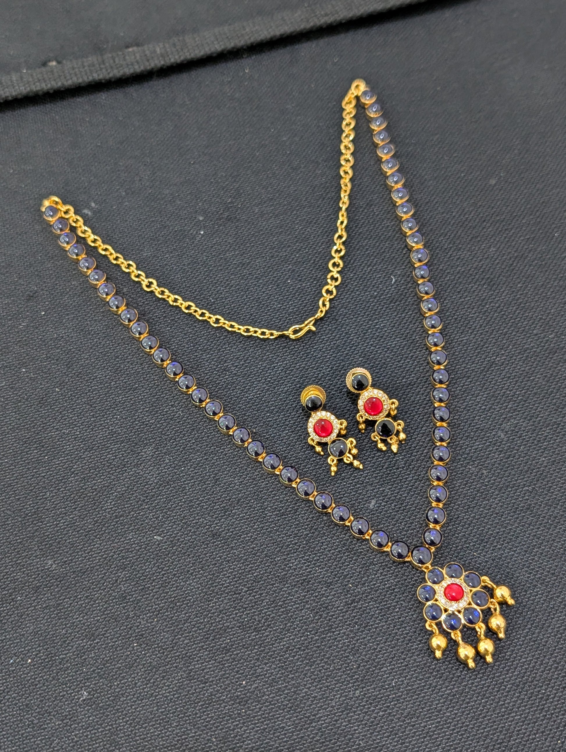 Kemp stone Long Necklace set - Simpliful