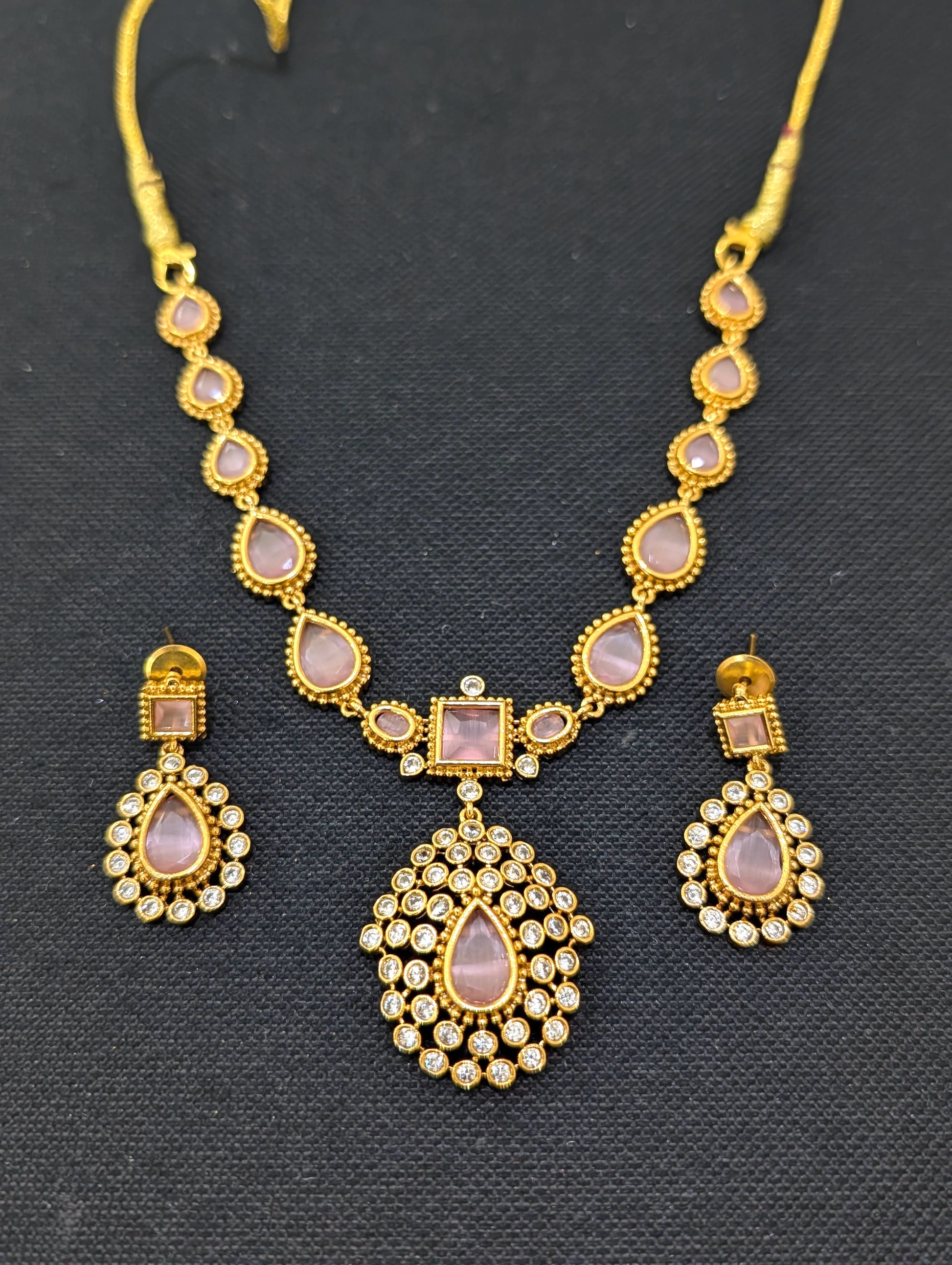 Actress Jothika inspired CZ Choker Necklace set - Simpliful