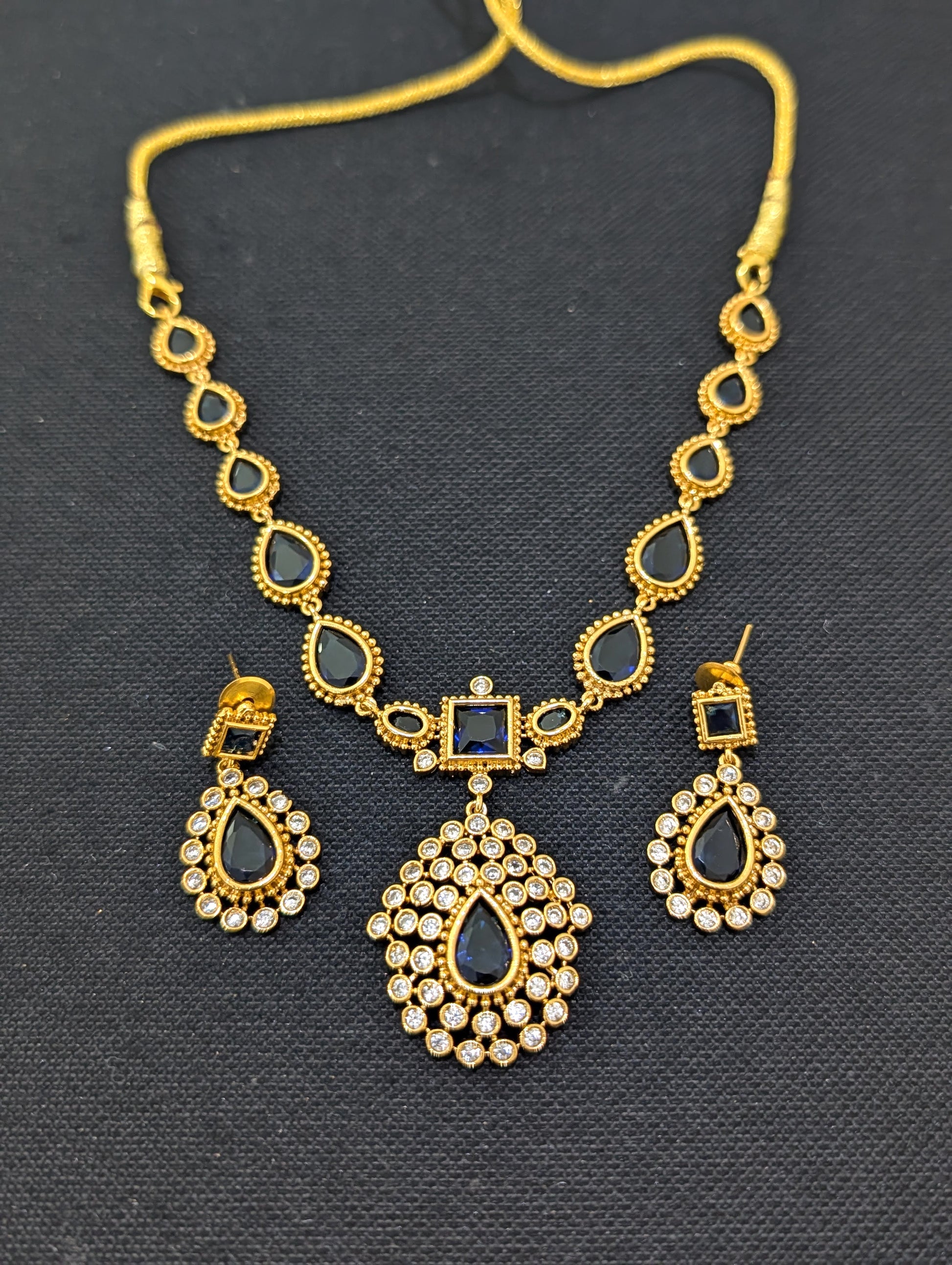 Actress Jothika inspired CZ Choker Necklace set - Simpliful