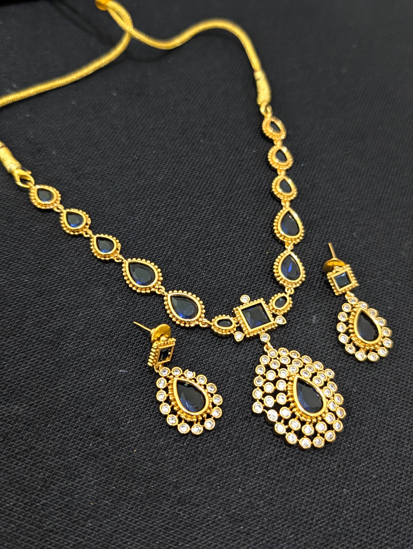 Actress Jothika inspired CZ Choker Necklace set - Simpliful