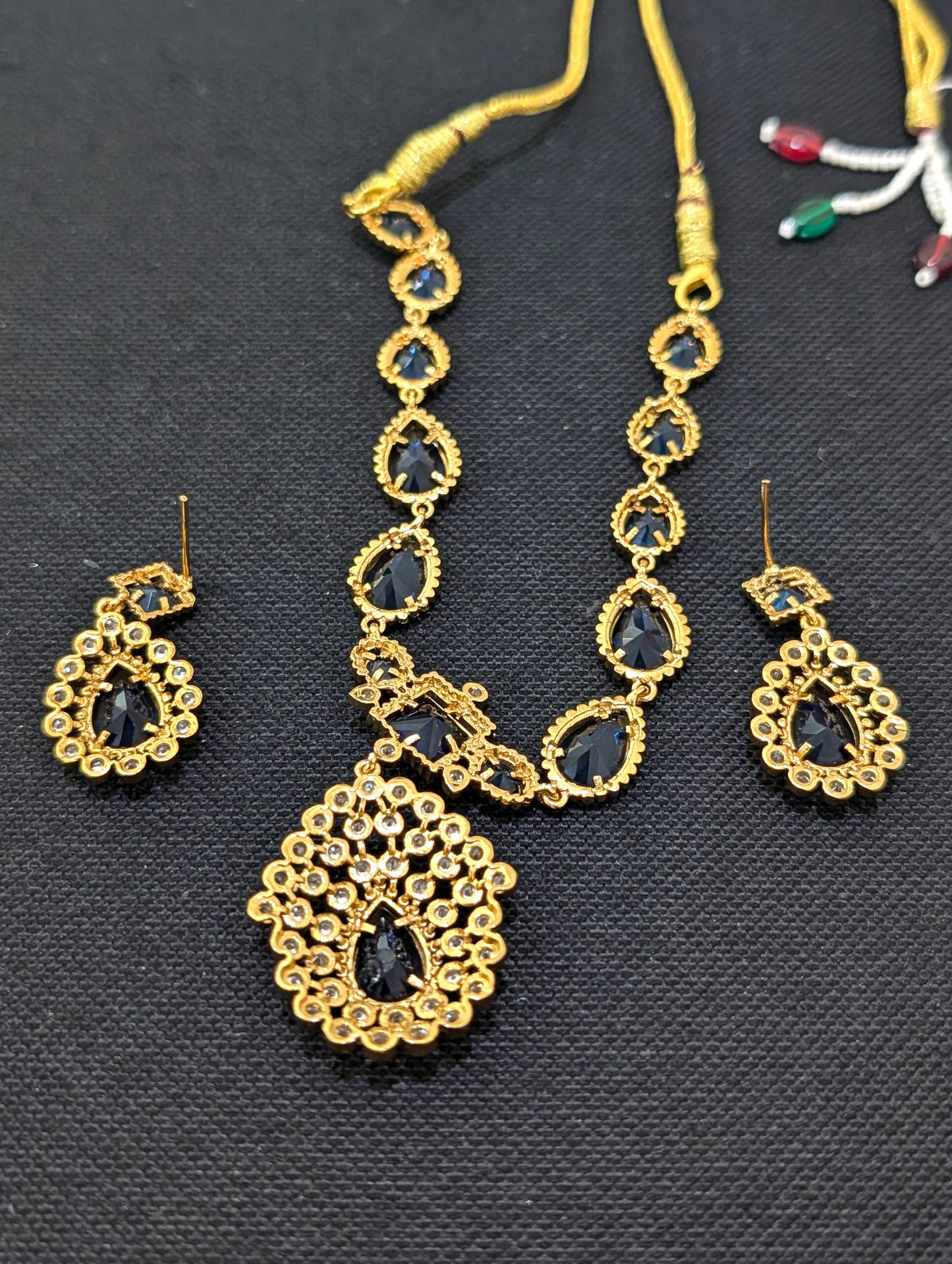Actress Jothika inspired CZ Choker Necklace set - Simpliful