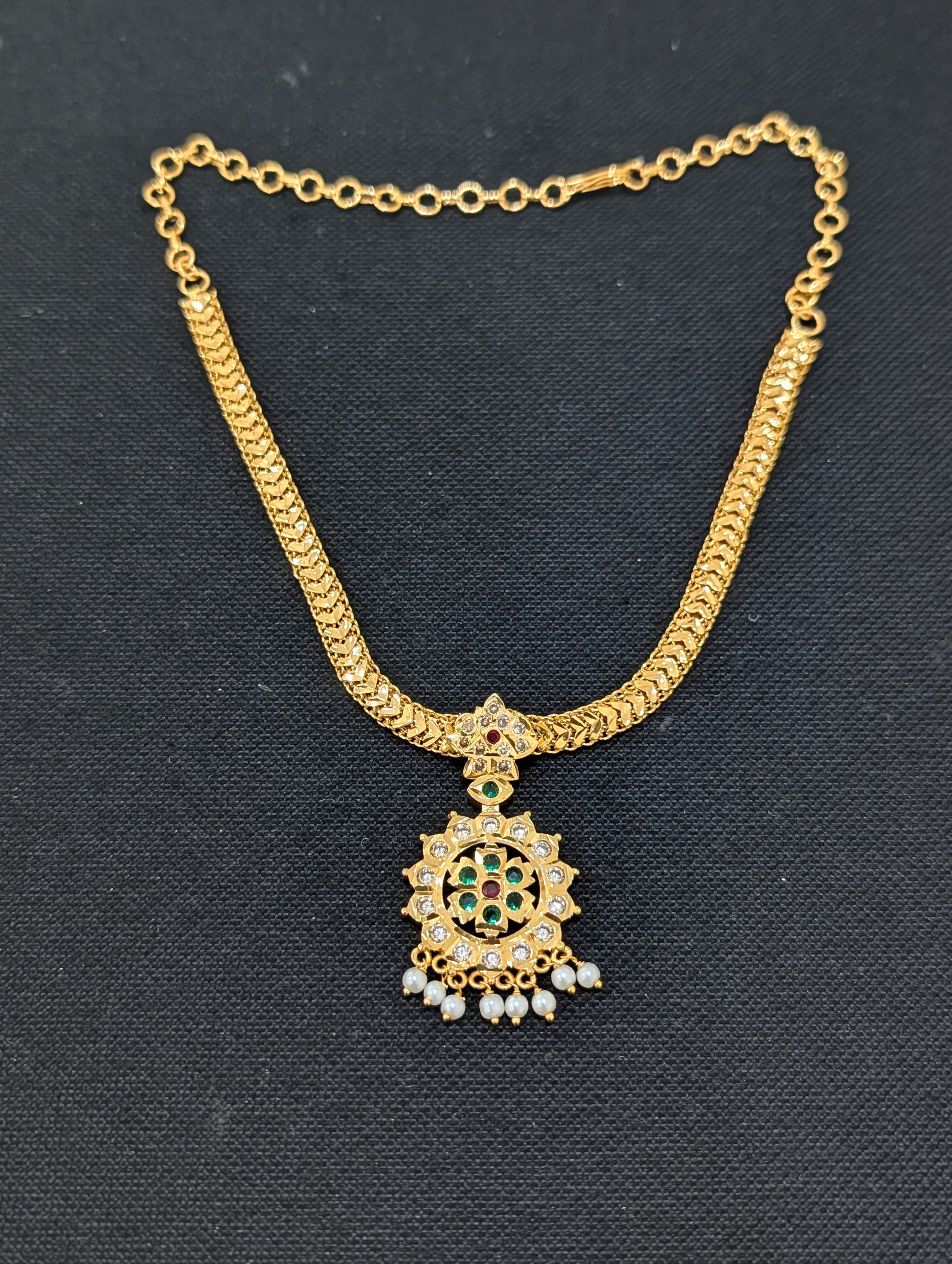 Micro Gold plated Adigai Choker Necklace - Simpliful