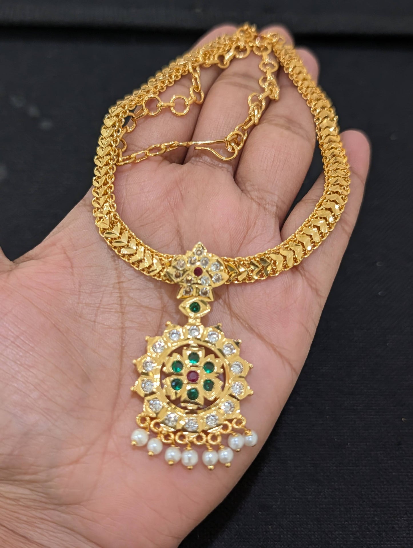 Micro Gold plated Adigai Choker Necklace - Simpliful