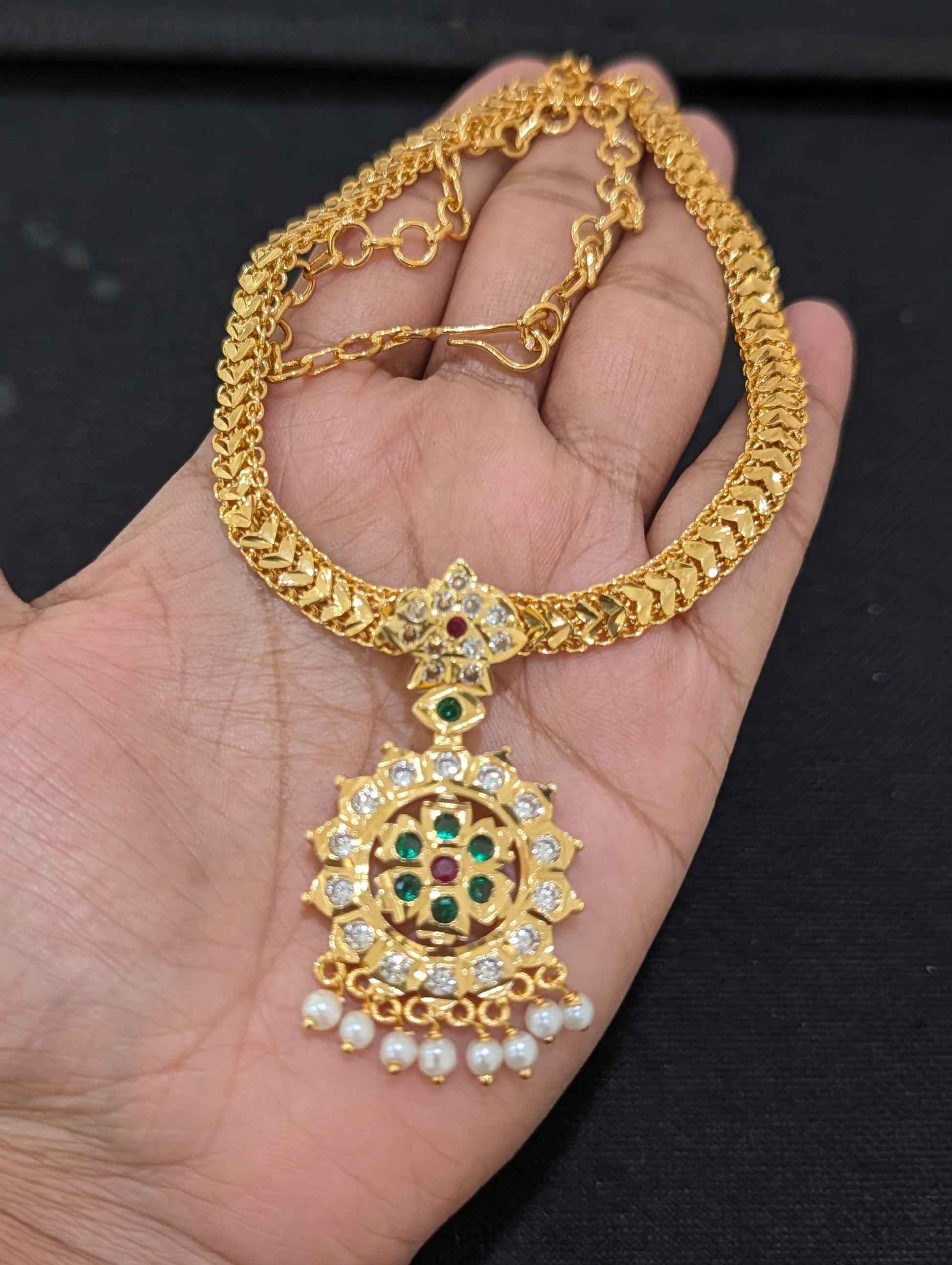 Micro Gold plated Adigai Choker Necklace - Simpliful