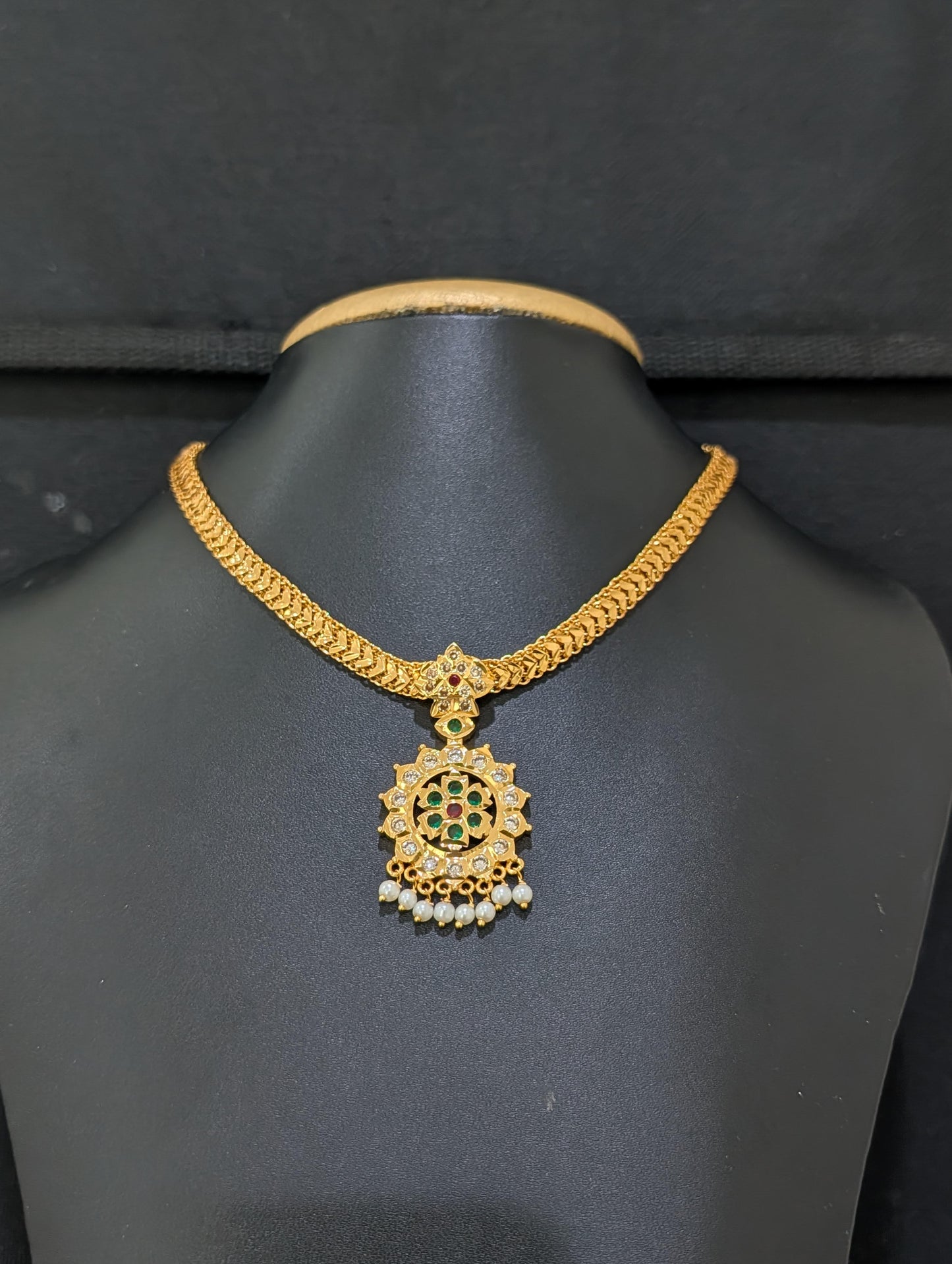 Micro Gold plated Adigai Choker Necklace - Simpliful