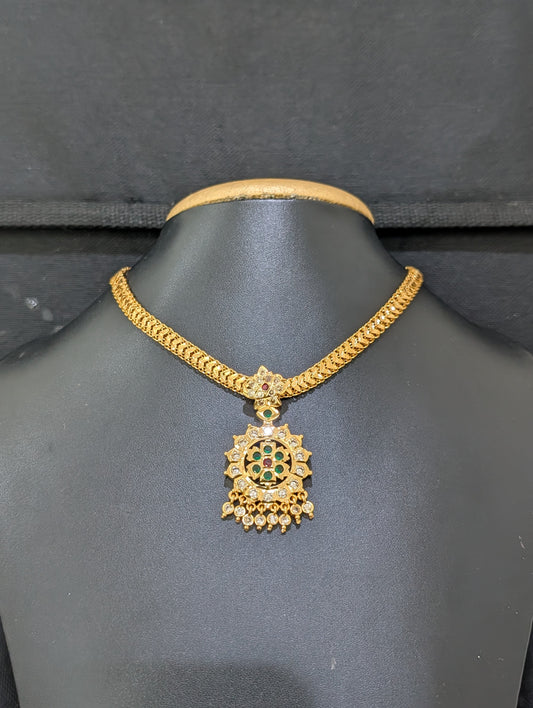Micro Gold plated Adigai Choker Necklace - Simpliful
