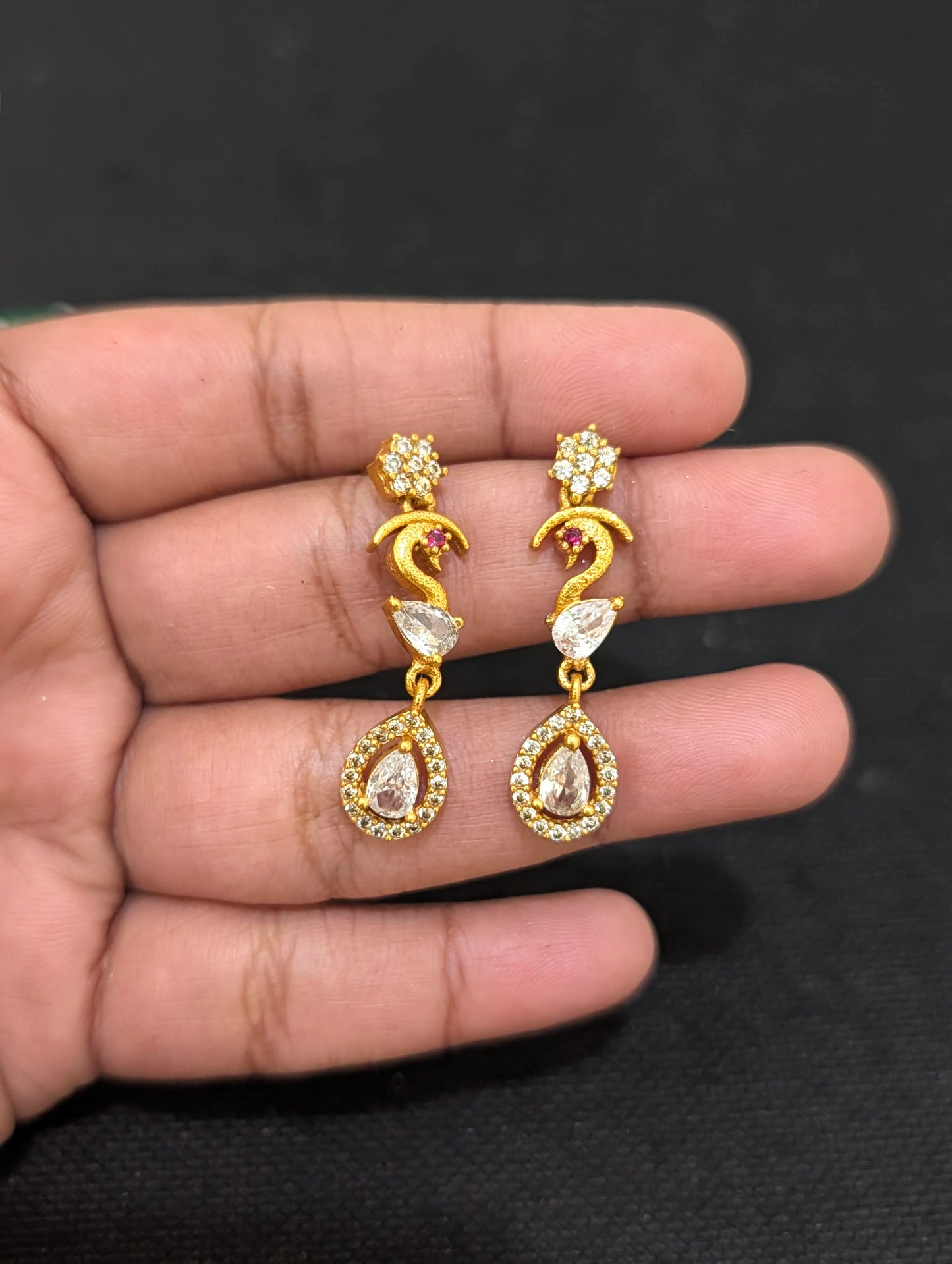 Peacock design CZ Antique Necklace set