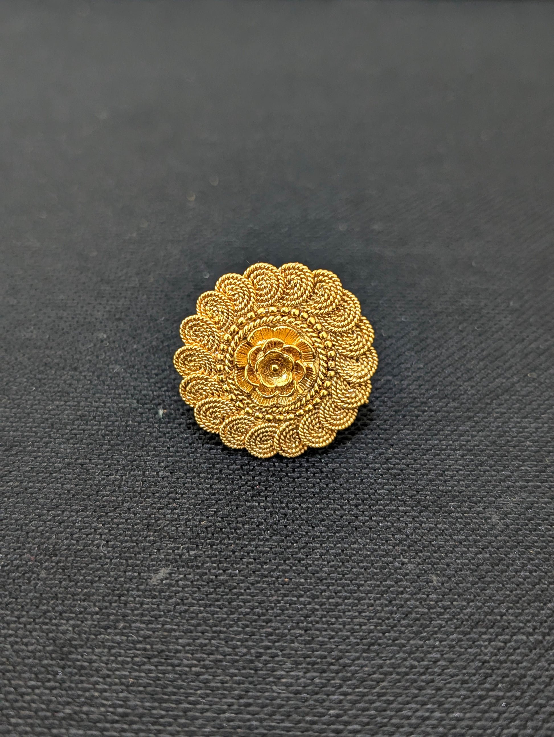 Chakri design Gold plated adjustable Finger rings - Medium size - Simpliful