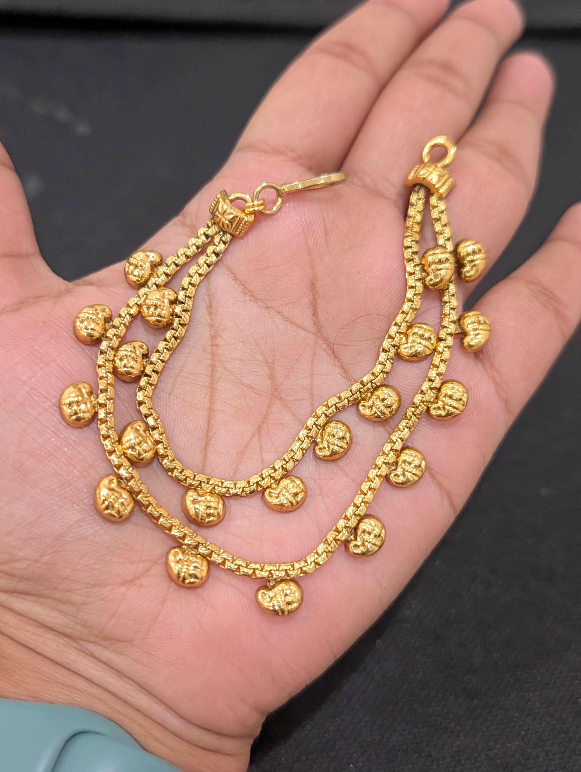 Mango design dual layer Earrings chain / Maatal / Kaan Chain - Simpliful