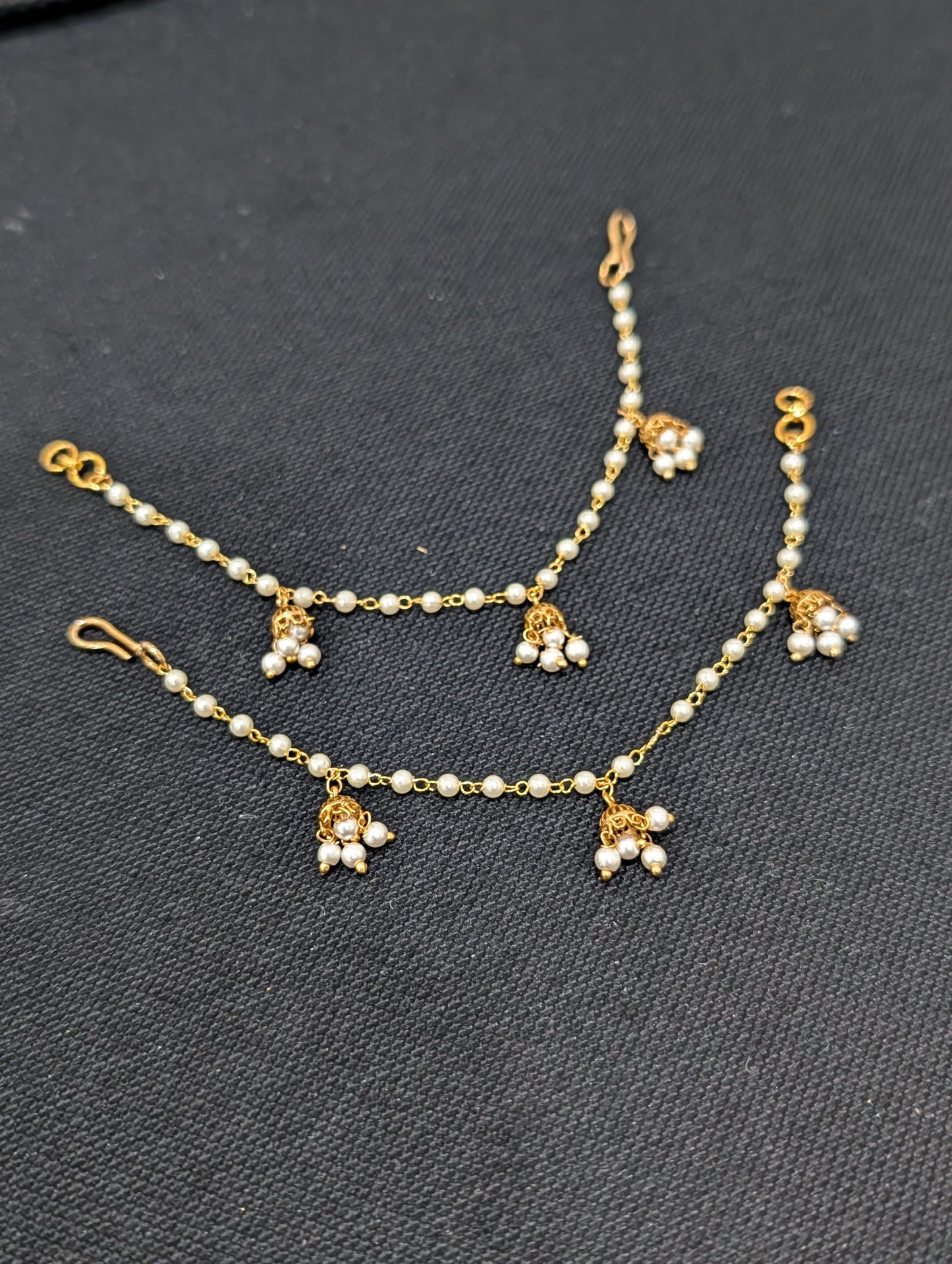 Jhumka dangle Pearl Earrings chain / Maatal / Kaan Chain - Simpliful