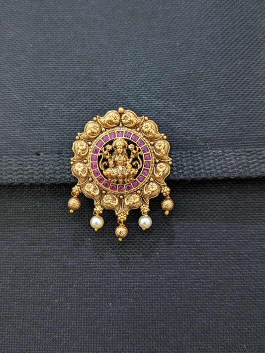 Antique Gold plated Medium Clip on Hair Brooch - D1
