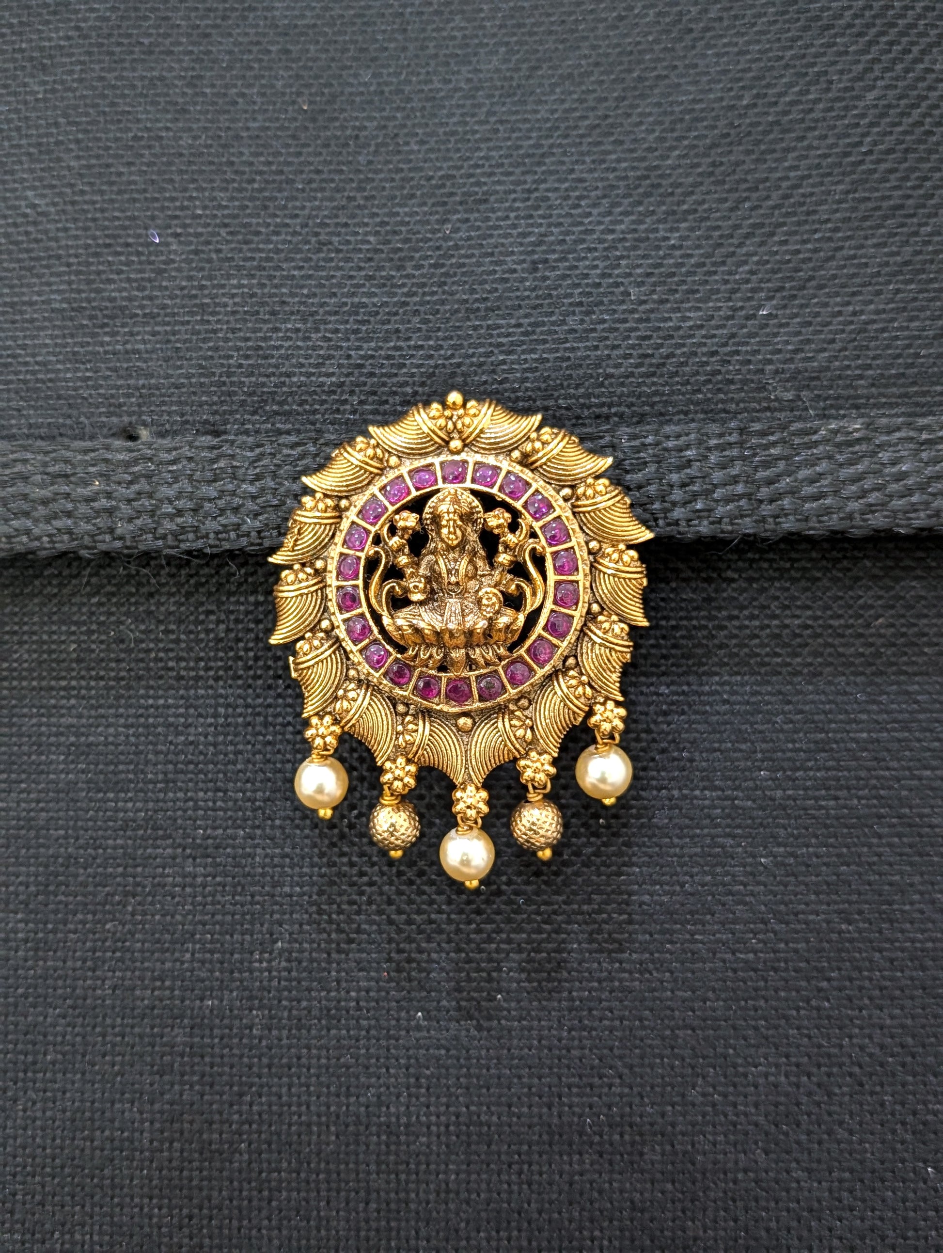 Antique Gold plated Medium Clip on Hair Brooch - D2 - Simpliful