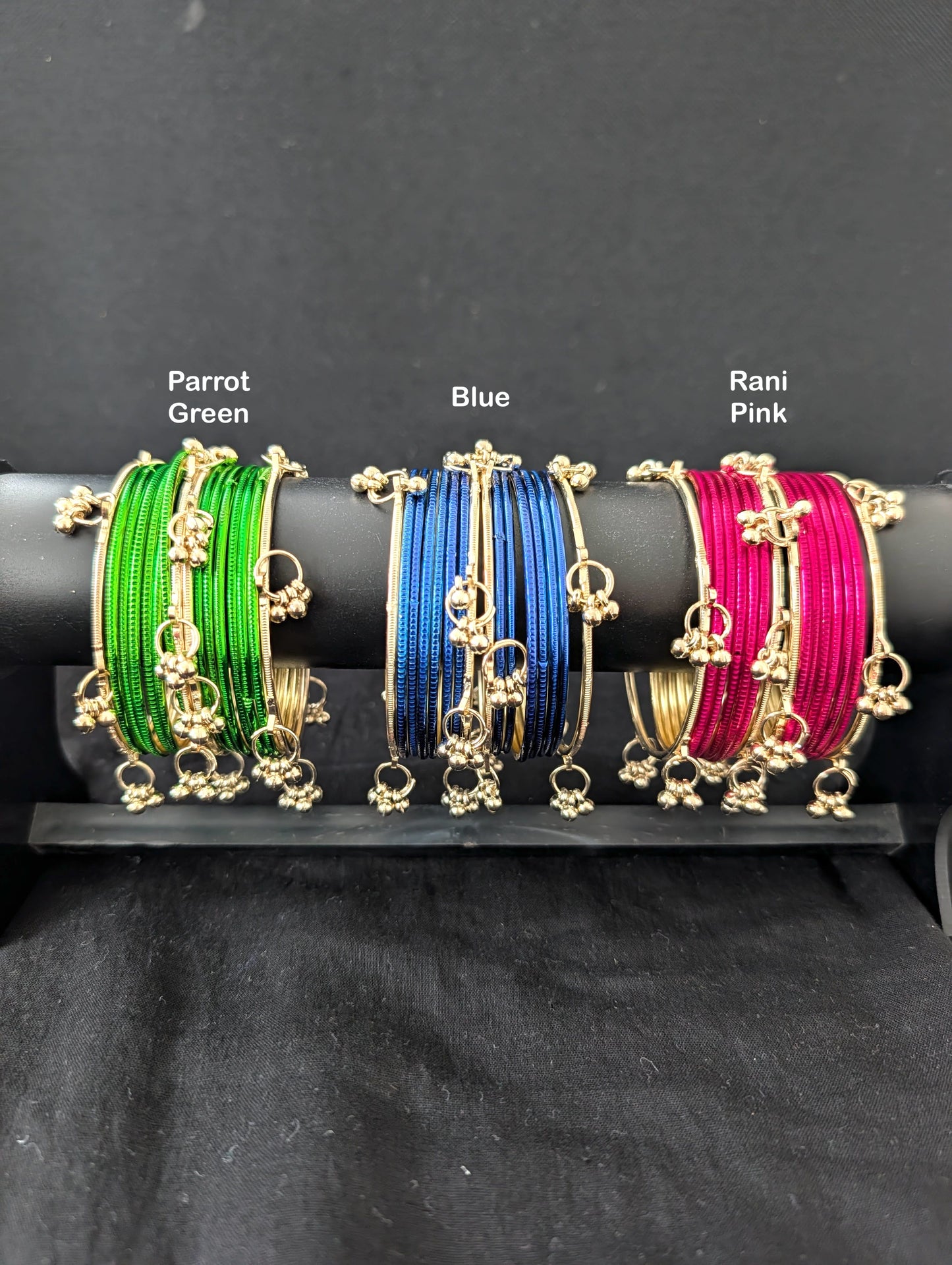 Colorful plain bangles with Kashmiri corner Bangles - Simpliful