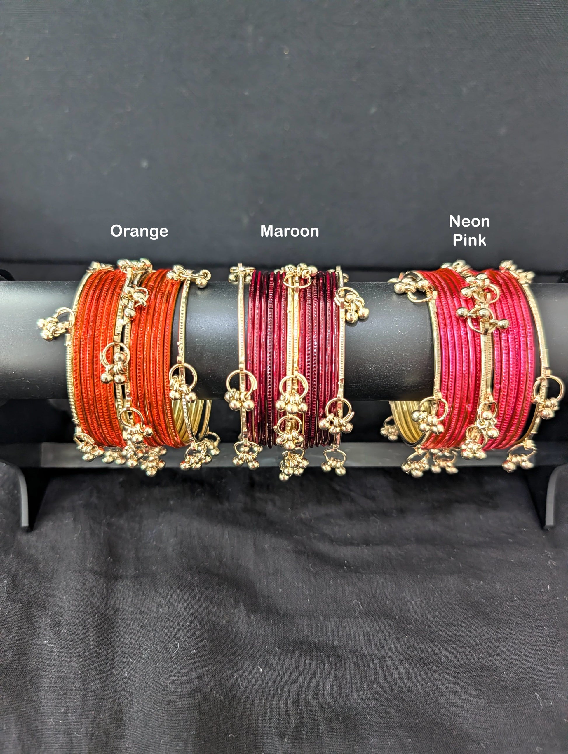 Colorful plain bangles with Kashmiri corner Bangles - Simpliful